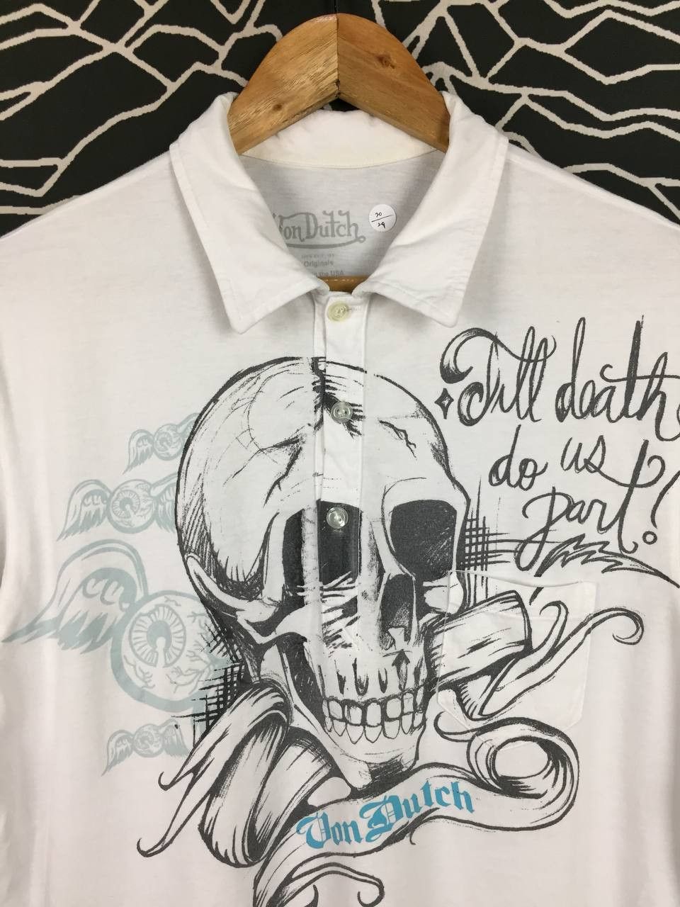 Von Dutch Von Dutch Till Death Do Us Part Skull Graphic Polo Shirt Size US L / EU 52-54 / 3 - 3 Thumbnail