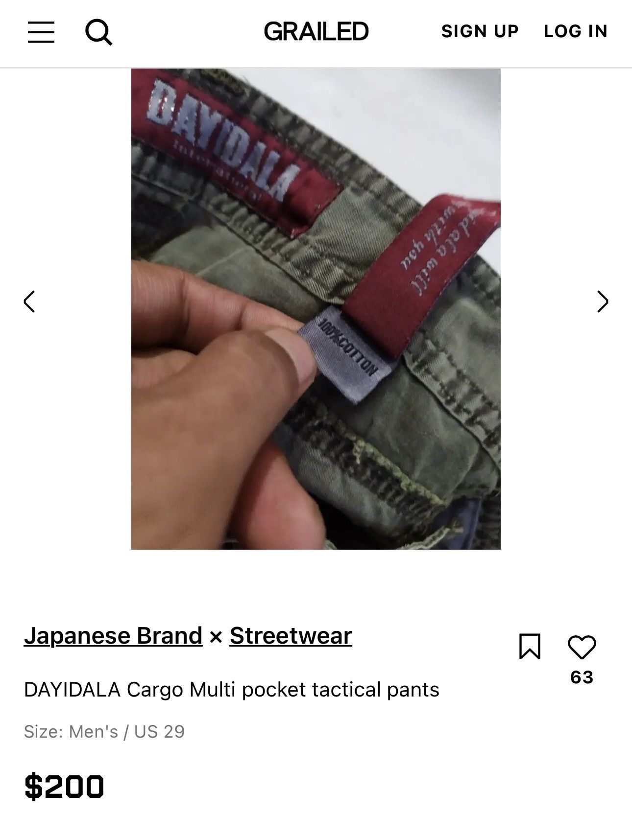 Japanese Brand DAYIDALA Cargo Multi Pocket Tactical Pants Size US 29 - 11 Thumbnail