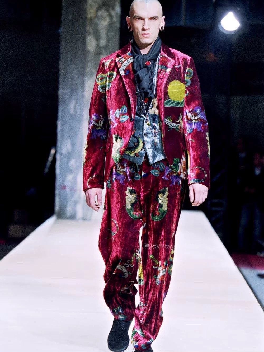 Yohji Yamamoto Yohji Yamamoto 03AW Archive Yuzen Dyed Velvet Jacket Size US L / EU 52-54 / 3 - 2 Thumbnail
