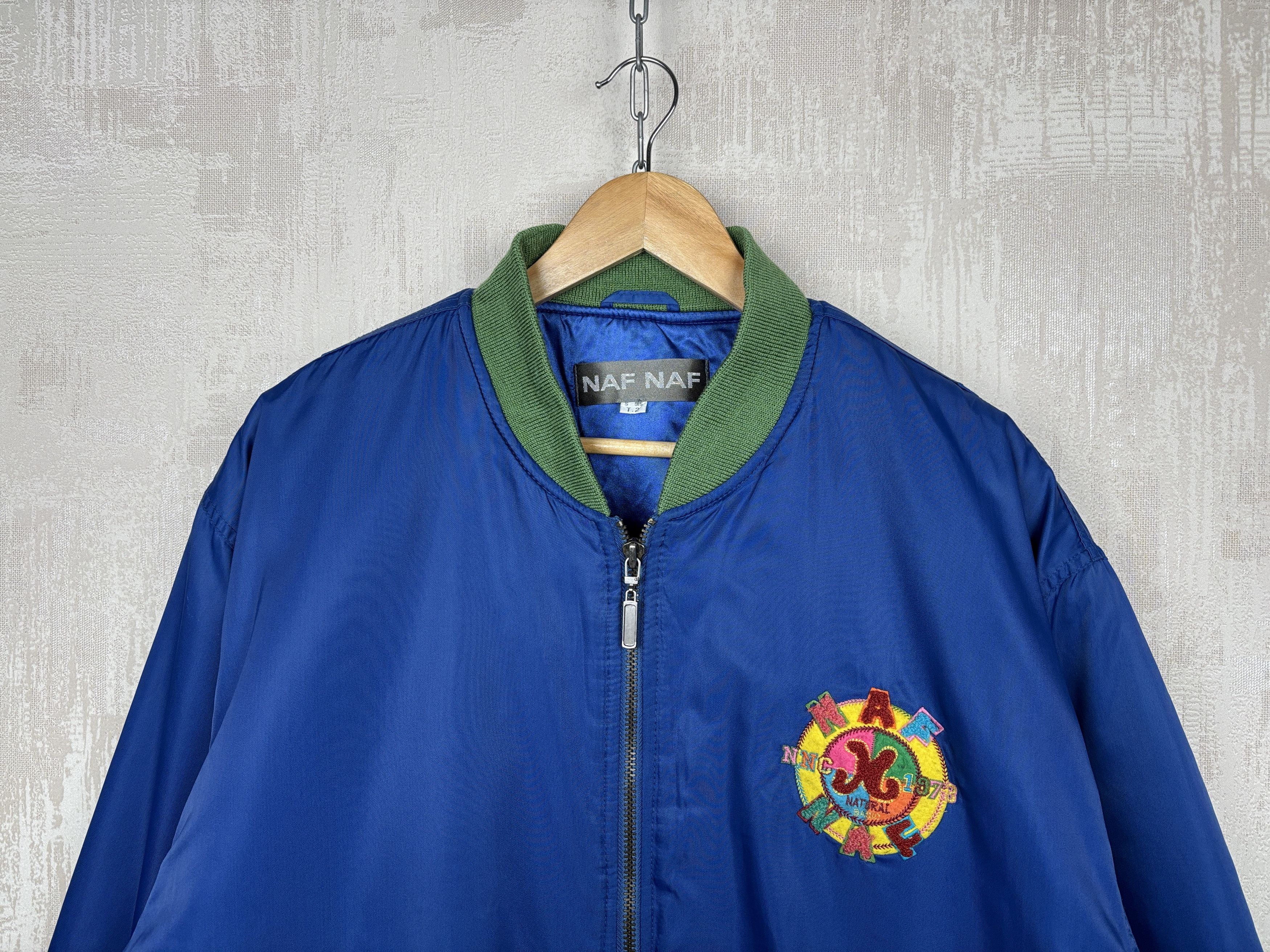 Vintage 90's NAF NAF Vintage Bomber Jacket Size fits to 2XL / 3XL Size US XXL / EU 58 / 5 - 4 Thumbnail