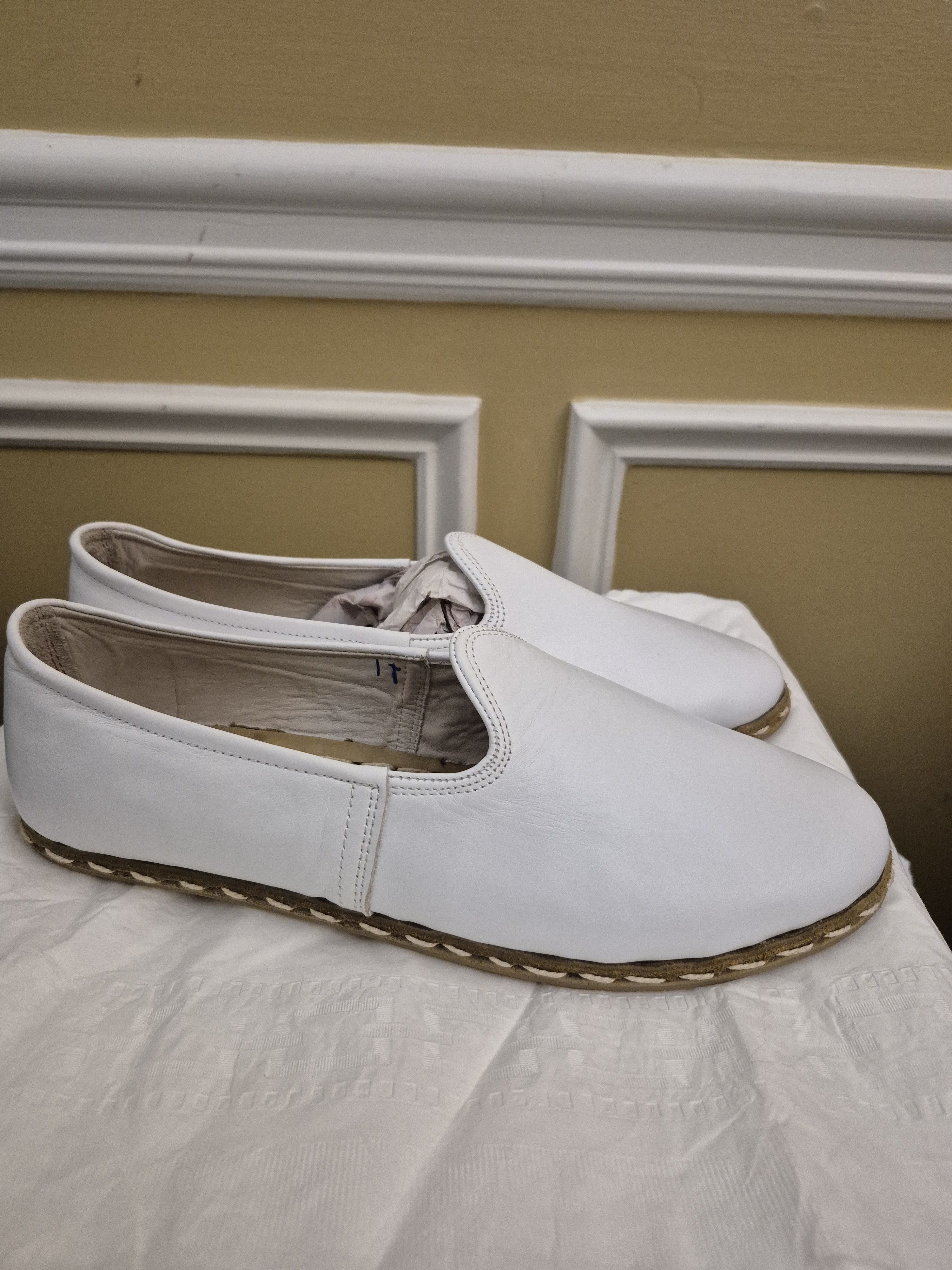 Other Sabah "Baja" WhiteLeatherLoafers Size 4/ US 11-11.5 Size US 10.5 / EU 43-44 - 3 Thumbnail