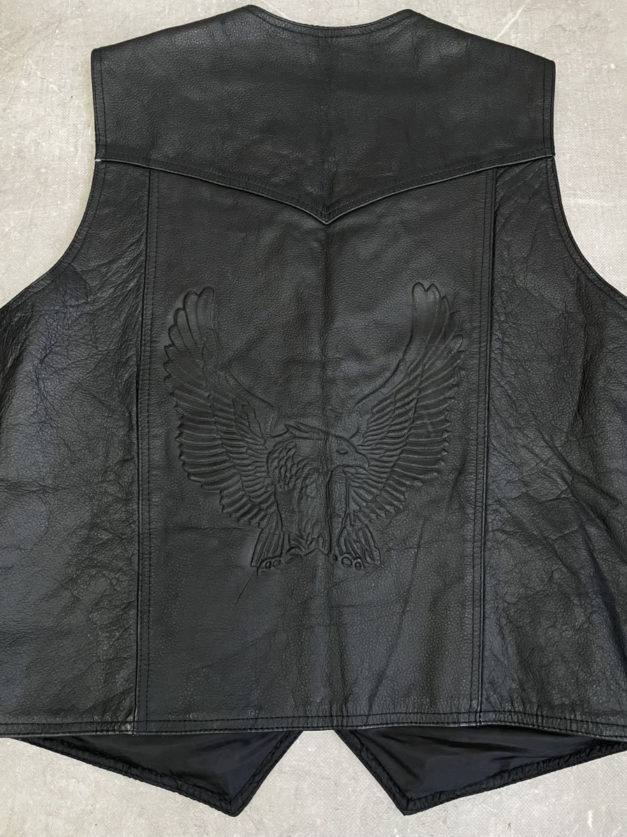 Harley Davidson Leather Vest Western harley davidson style biker vibe y2k Size US M / EU 48-50 / 2 - 8 Thumbnail