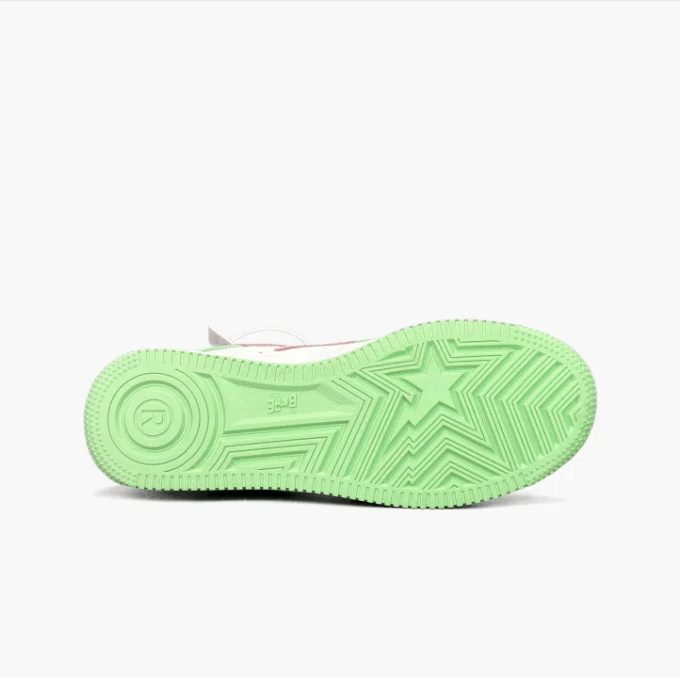 Bape ABATHINGAPE low-top sneaker men's green and pink Size US 8 / EU 41 - 6 Thumbnail