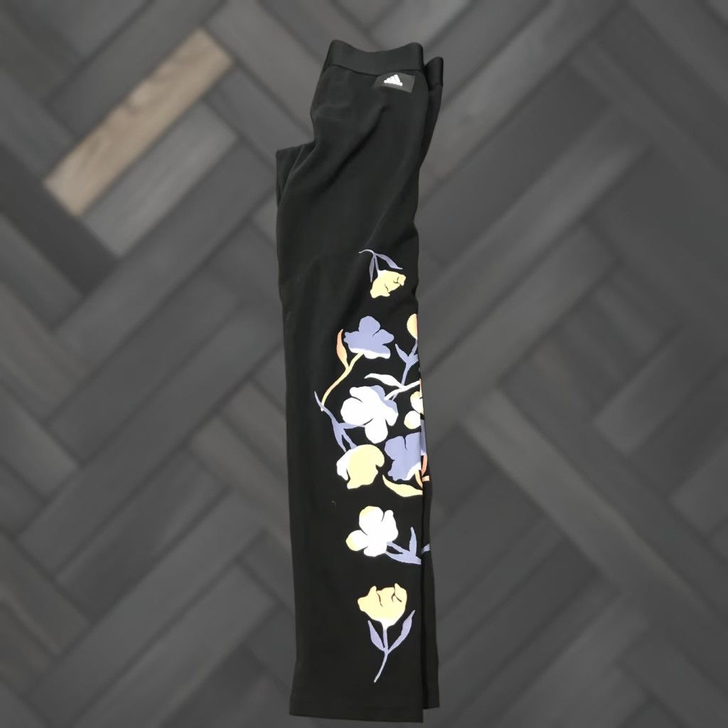 Adidas Adidas Primegreen Floral Graphic Leggings Black Women’s M/L Tight Athletic Compression Size Regular Knit Skinny Size M / US 6-8 / IT 42-44 - 1 Thumbnail