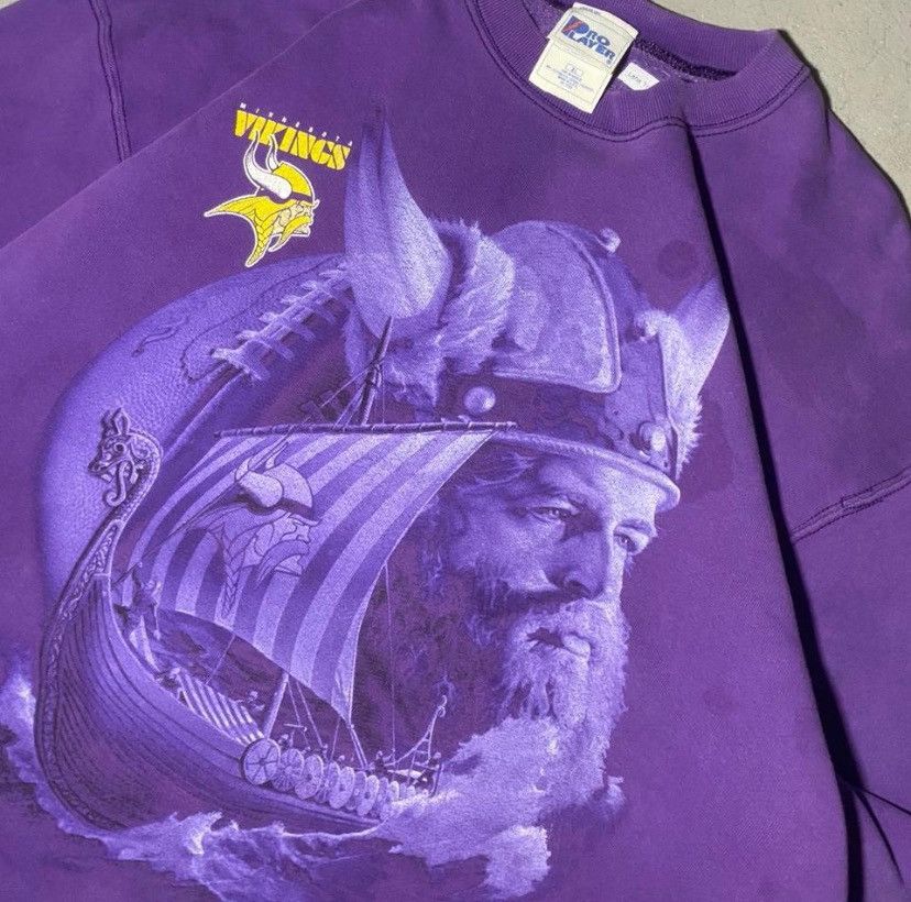 Pro Player Vintage 90s Minnesota Vikings Pro-Player Crewneck Size US XL / EU 56 / 4 - 2 Thumbnail