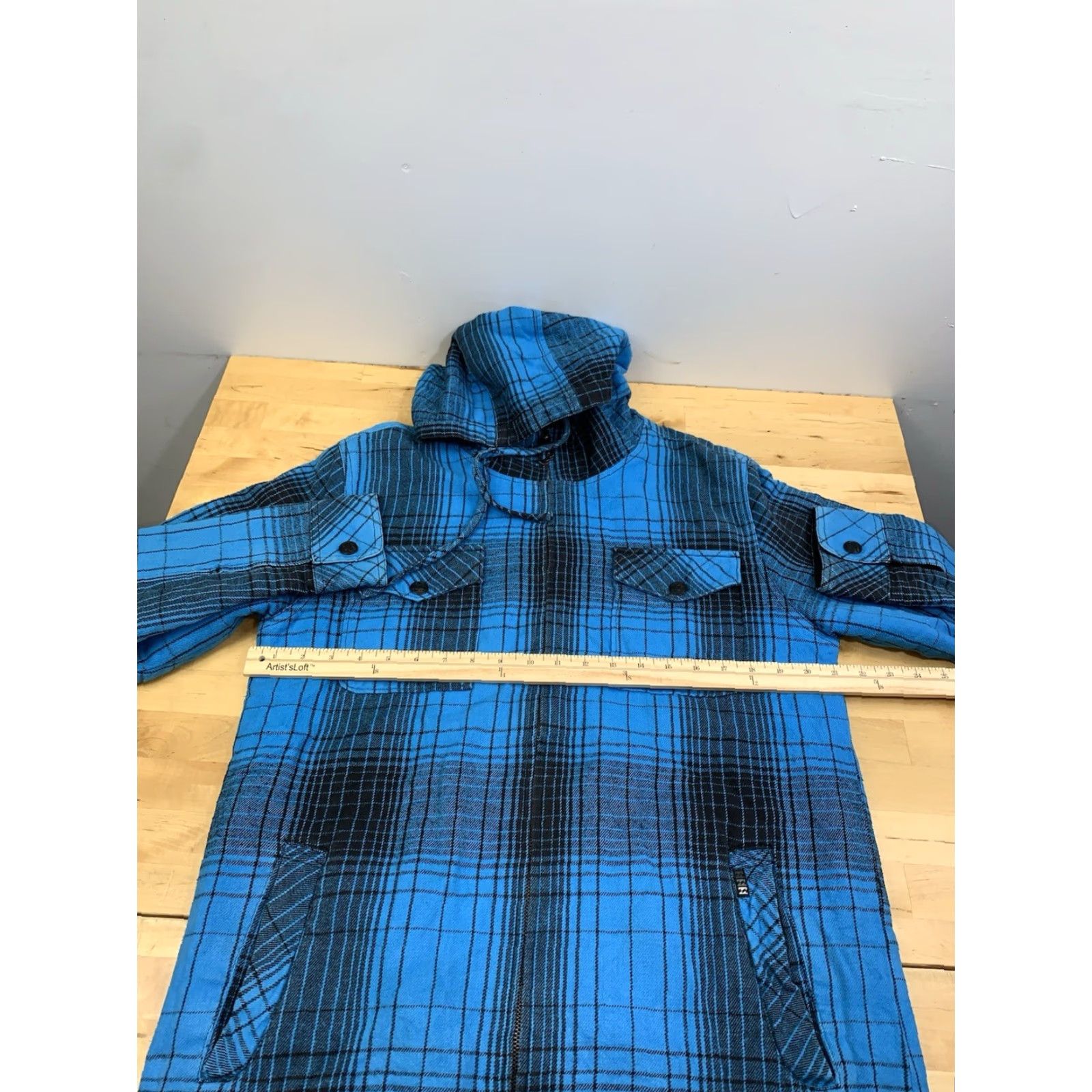 Billabong Billabong Jacket Mens S Plaid Reversible Hooded Full Zip Pockets Casual Blue Windbreaker Size US S / EU 44-46 / 1 - 5 Thumbnail