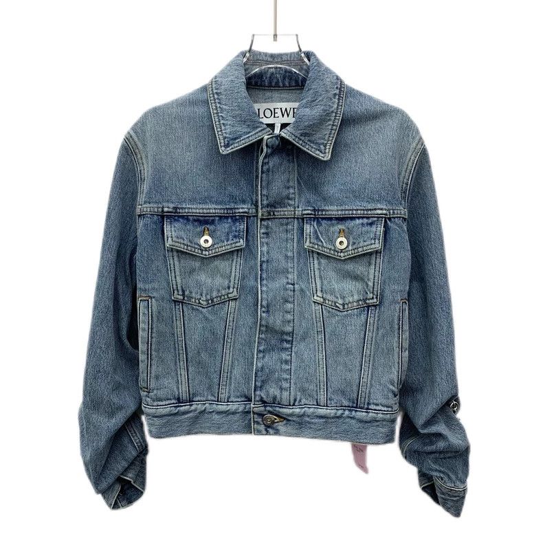 Loewe Loewe Blue chain cotton collar long sleeve denim jacket Size XS / US 0-2 / IT 36-38 - 1 Thumbnail