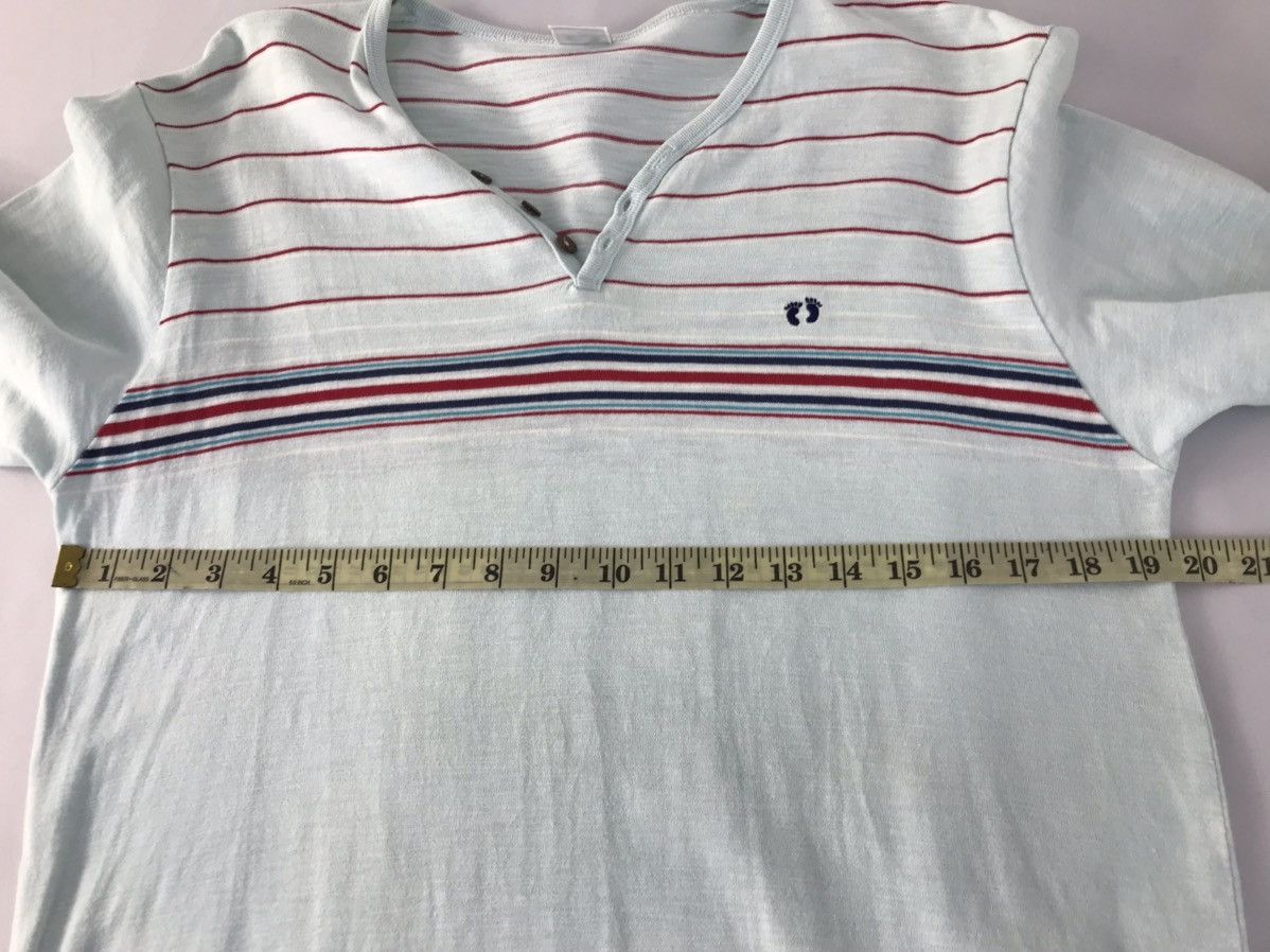 Hang Ten × Japanese Brand Vintage Hang Ten Half Button Design Striped Long Sleeve Size US M / EU 48-50 / 2 - 10 Thumbnail