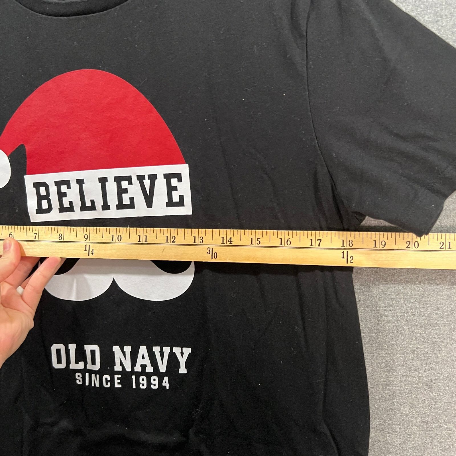 Old Navy Old Navy Christmas Santa Shirt Believe Black Colo Size M / US 6-8 / IT 42-44 - 7 Thumbnail