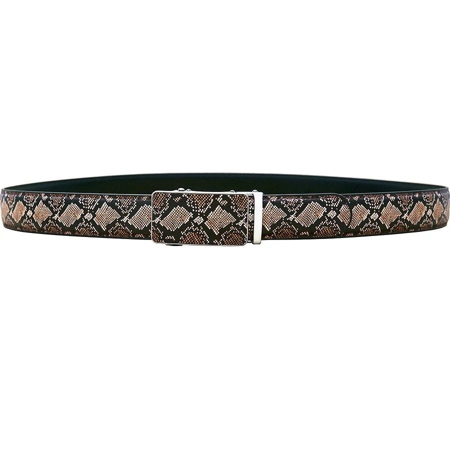 Japanese Brand × Leather Snake Pattern Leather Automatic Buckle Belt Size ONE SIZE - 4 Thumbnail