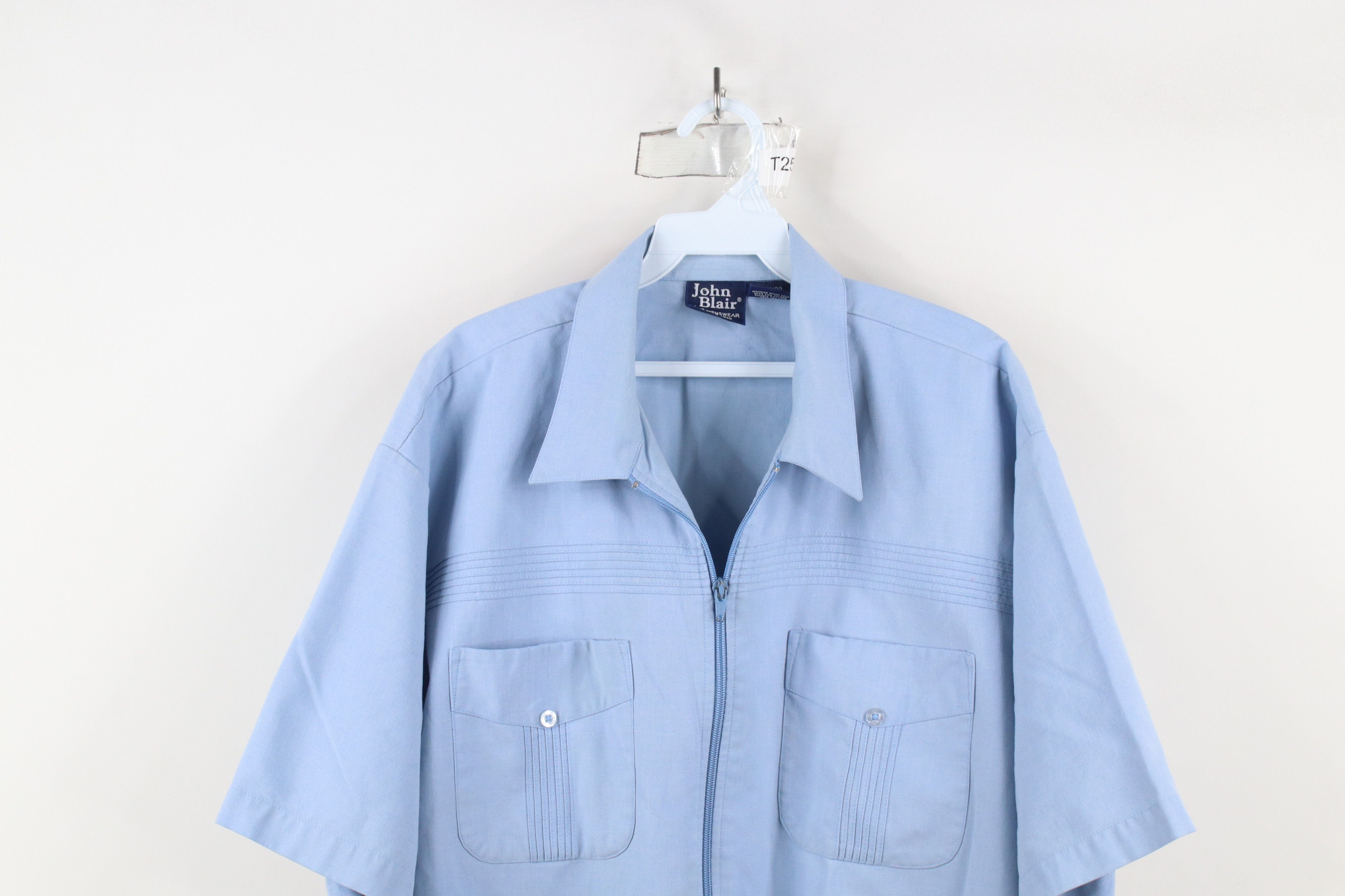 Vintage Vintage 90s Streetwear Short Sleeve Full Zip Shirt Jacket Size US XL / EU 56 / 4 - 2 Thumbnail