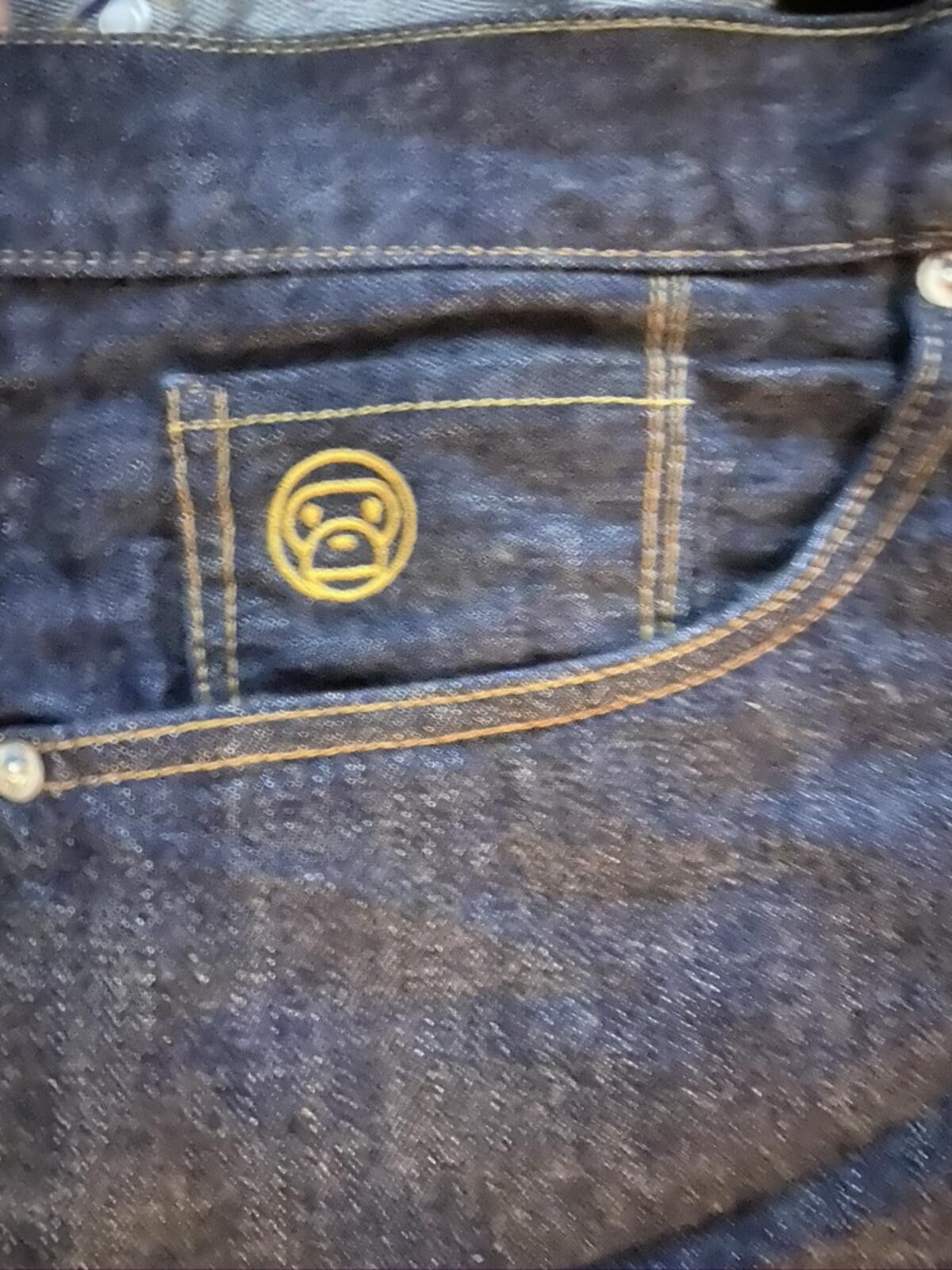 Other BAPE x Baby Milo All Over Patter Selvedge Jeans XL 38x32 Size US 38 / EU 54 - 3 Thumbnail