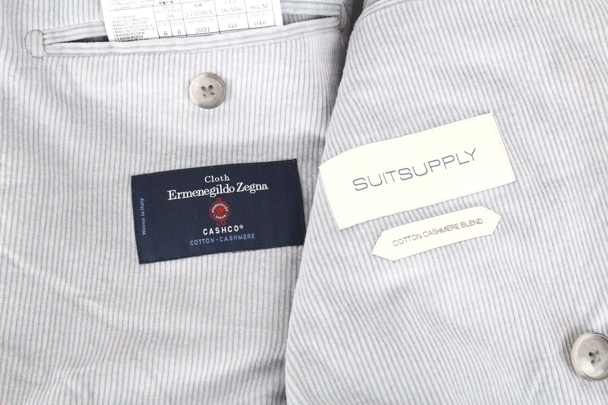 Suitsupply HAVANA UK38R Cotton Cashmere Zegna Slim Suit 73578 Size 38R - 8 Thumbnail
