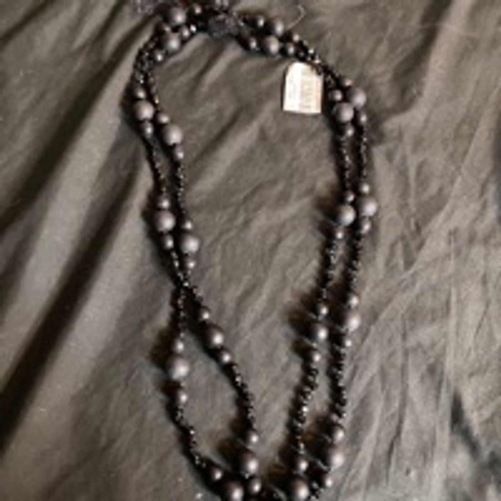 Other Vintage Black Multi-Layer Beaded Necklace Statement Jewelry Size ONE SIZE - 6 Thumbnail