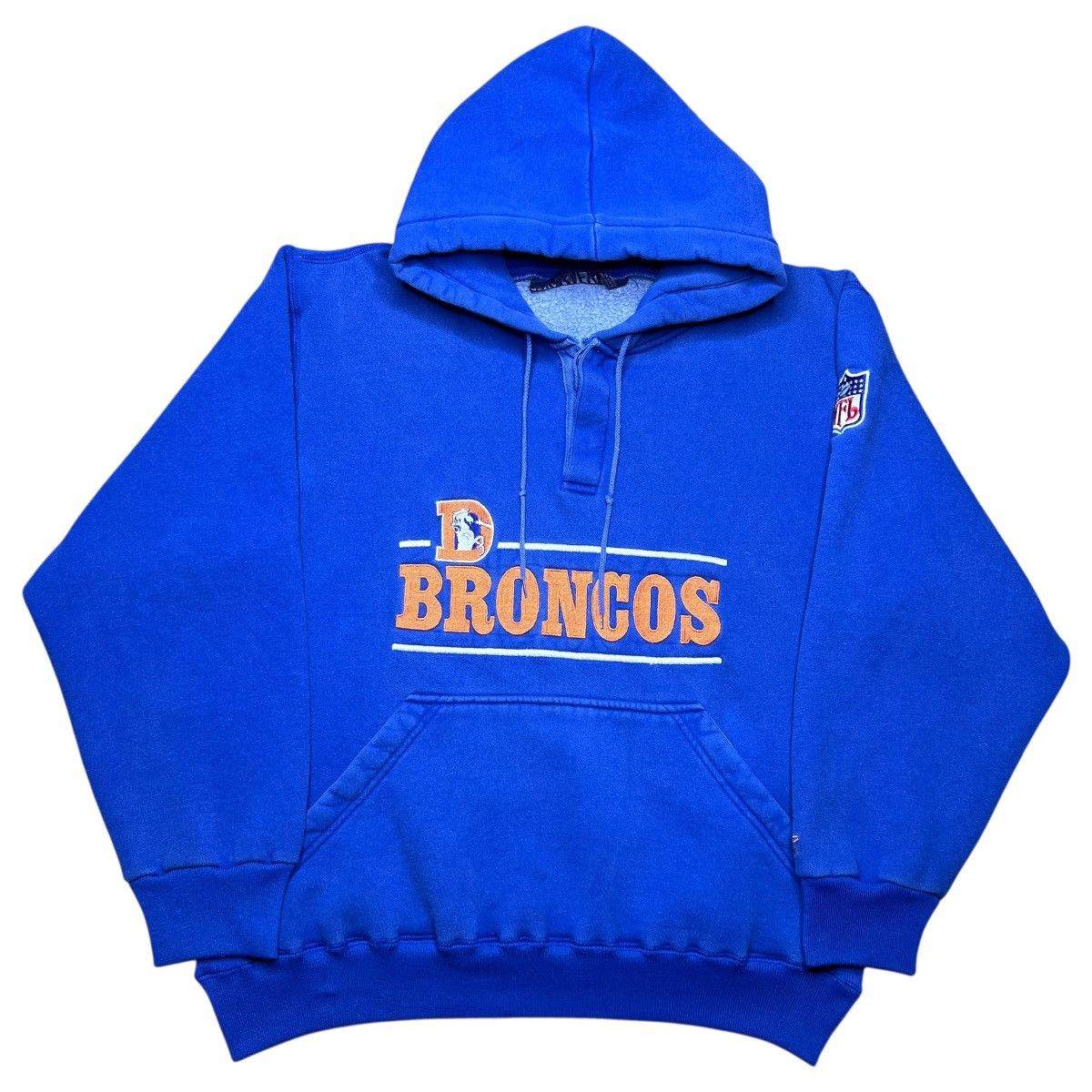90s NFL Denver Broncos Starter Embroidered Spell Out Hoodie