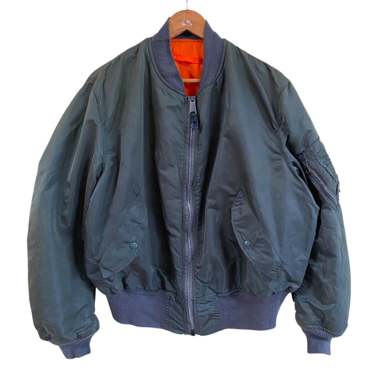 Alpha Industries 💥 VINTAGE ALPHA INDUSTRIES MA-1 RIOT BOMBER JACKET Size US XL / EU 56 / 4 - 2 Thumbnail
