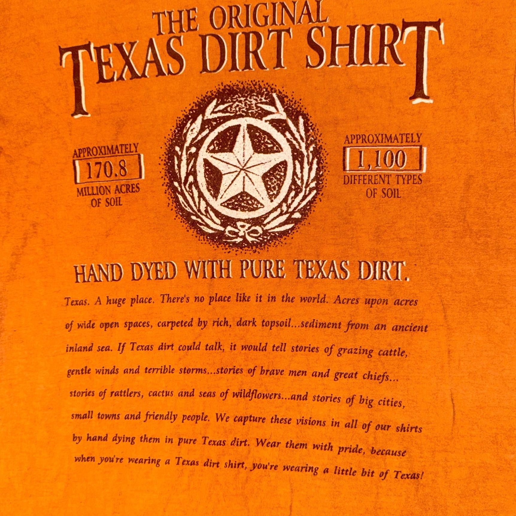 Hanes **Texas Dirt Hand Dyed Orange Cotton Short Sleeve T-Shirt** User: **Hand Dyed Texas Dirt Orange Cotton Short Sleeve T-Shirt** Size US M / EU 48-50 / 2 - 3 Thumbnail