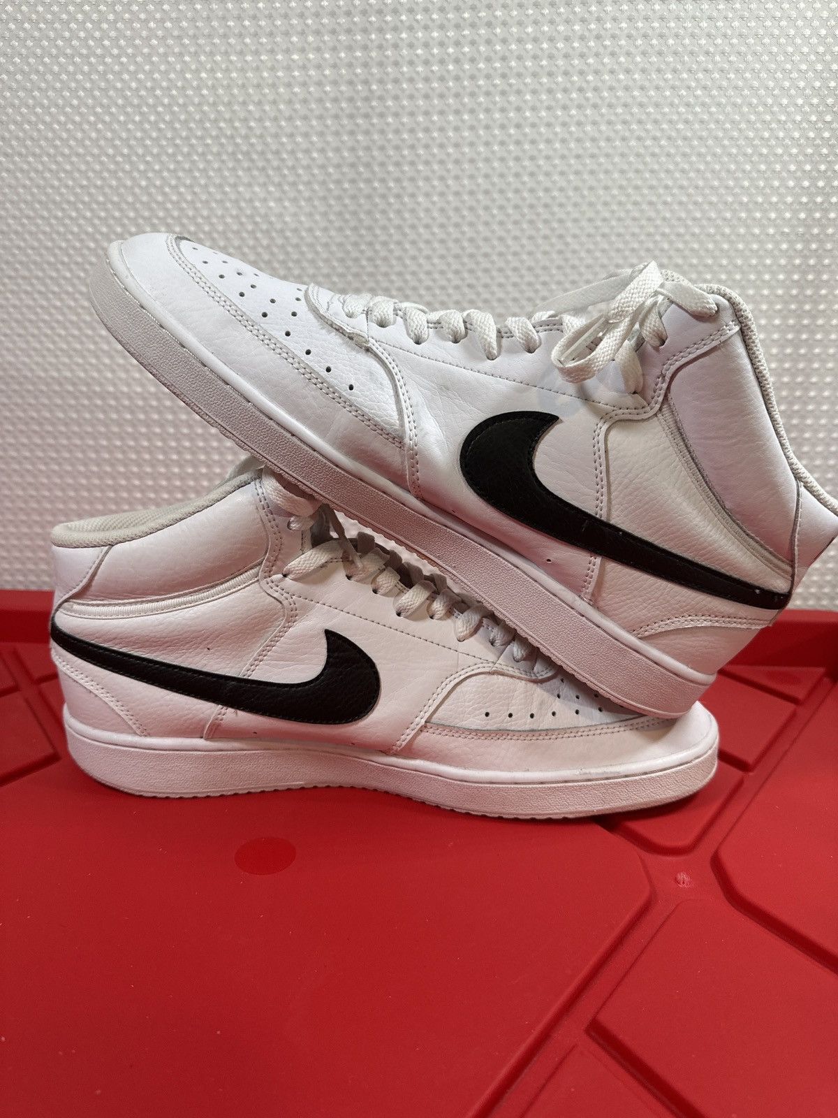 Nike NIKE COURT VISION MID MEN'S CD5466-101 White/Black Shoes Size US 11.5 / EU 44-45 - 4 Thumbnail