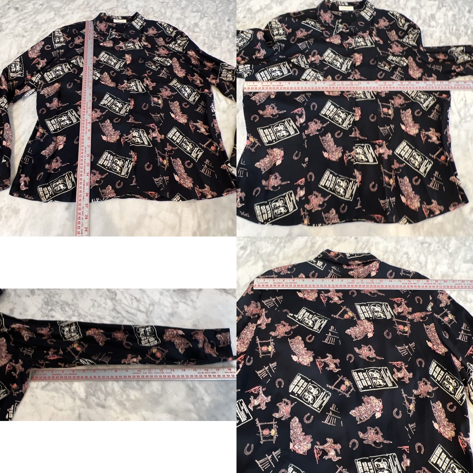 Vintage VINTAGE Sage West Women’s XL Western Snap Long Sleeve Shirt Black 1980s Women’s Shirt Western Snap Shirt Vintage Black XL Women’s Men? Size XL / US 12-14 / IT 48-50 - 8 Thumbnail