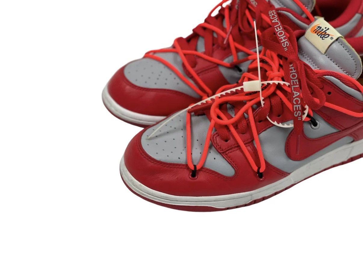 Off-White Off-White x Nike Dunk Red & Gray OW Collaboration J31 Size US 10.5 / EU 43-44 - 2 Thumbnail