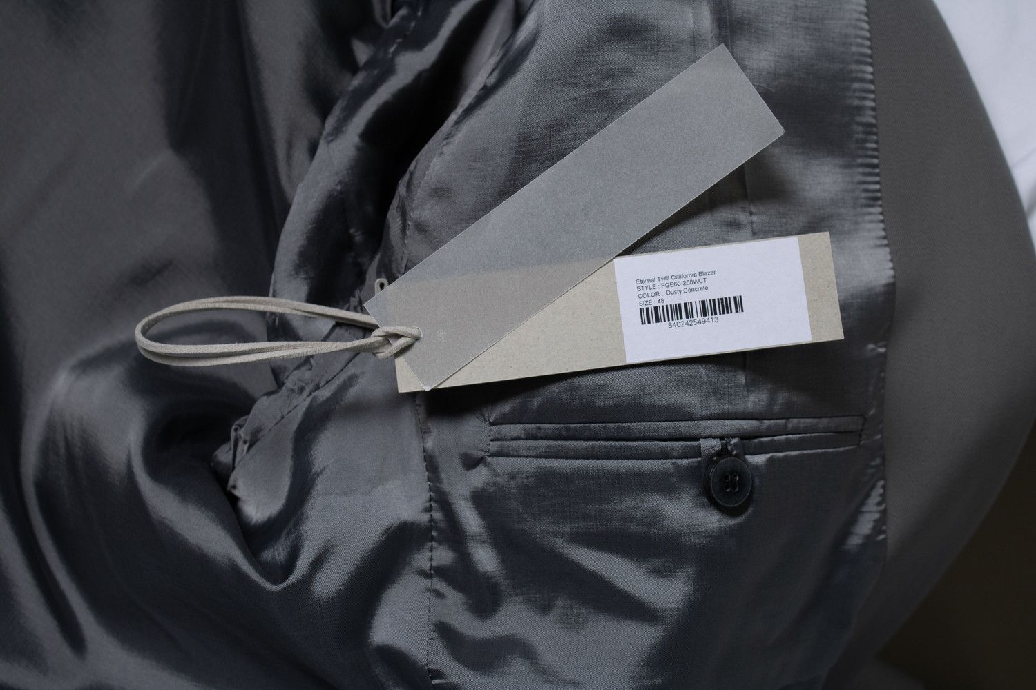 Fear of God Fear of god, grey eternal twill California blazer Size 48R - 7 Thumbnail