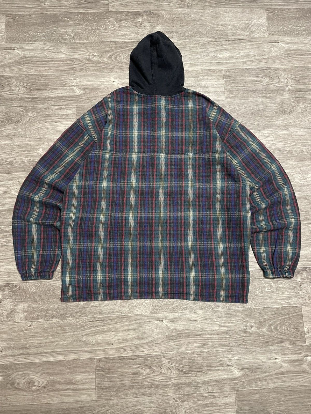 No Fear Vintage No Fear Plaid Flannel Shirt Anorak Pullover USA Size US XL / EU 56 / 4 - 14 Thumbnail