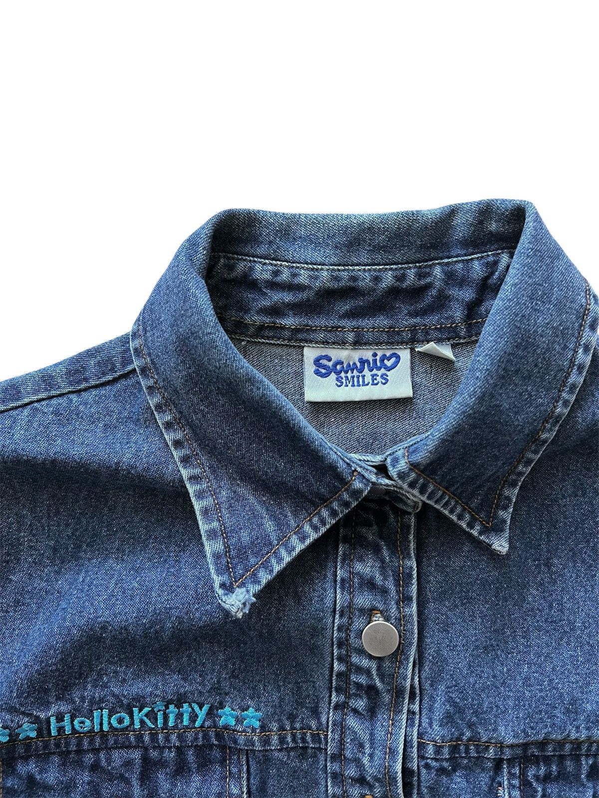 Vintage Vintage Sanrio Hello Kitty Embroidered Denim Jacket Size XXS / US 00 / IT 34 - 4 Thumbnail