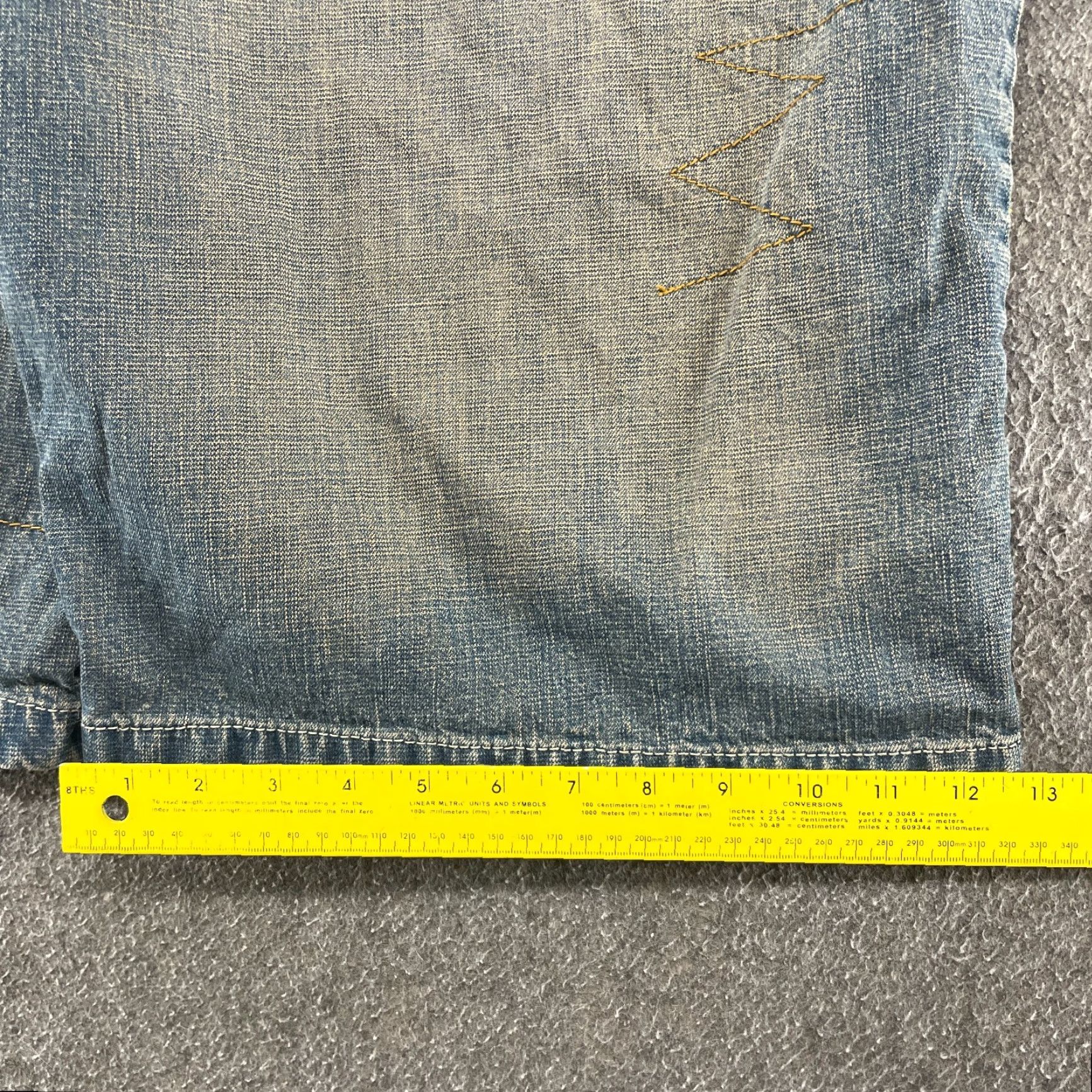 Vintage VINTAGE Baggy Jean Shorts Mens 38 Blue Patchwork Jorts Wide Leg Medium Wash 90s Size US 38 / EU 54 - 4 Thumbnail