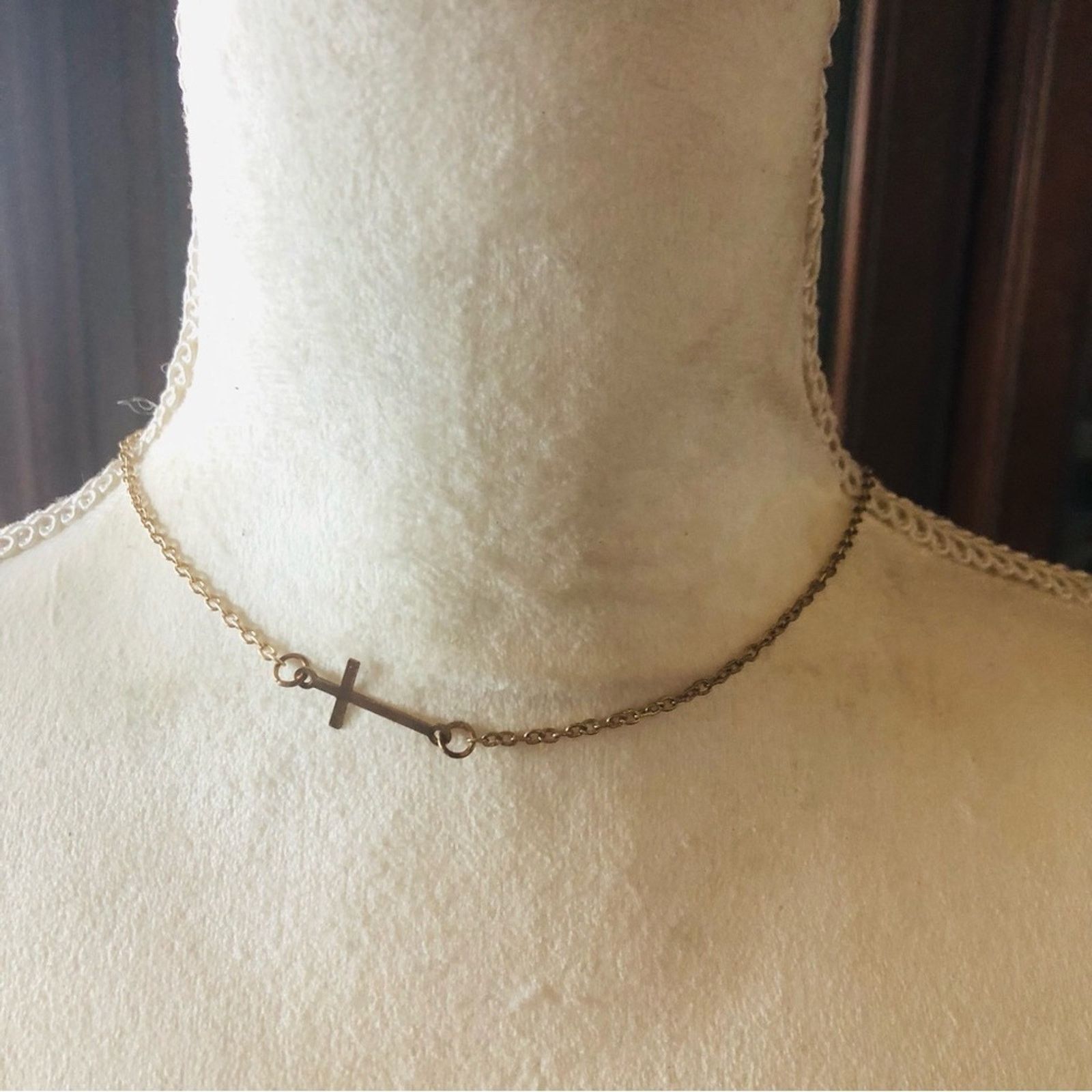 Jewelry Gold plated cross chain necklace Size ONE SIZE - 2 Thumbnail