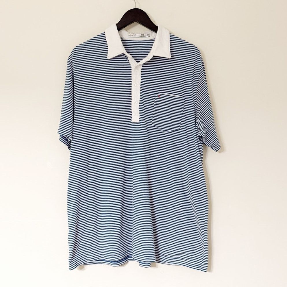 Criquet Criquet Blue and White Striped Golf Polo Size US XXL / EU 58 / 5 - 1 Thumbnail