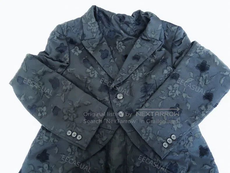 Comme des Garcons Comme Des Garcons Black and white floral long coat Size M / US 6-8 / IT 42-44 - 4 Thumbnail