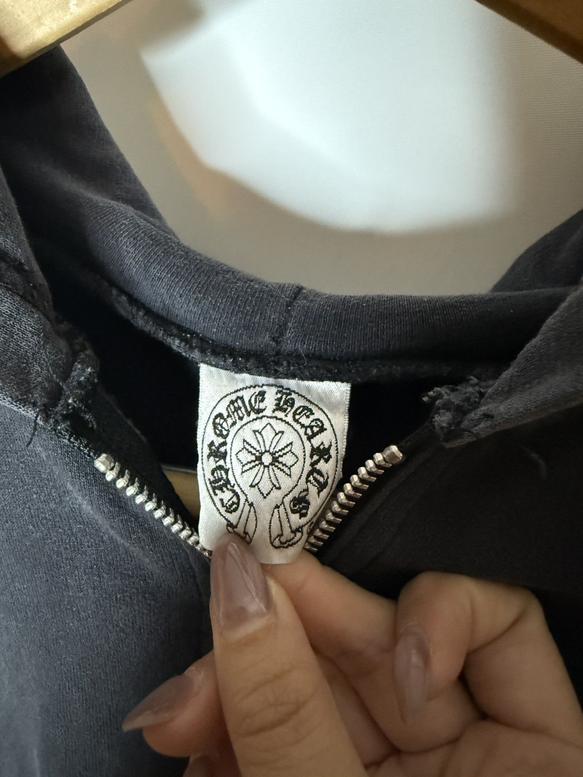 Chrome Hearts × Designer LEATHER CROSS PATCH CHROME HEARTS HOODIE Size XS / US 0-2 / IT 36-38 - 6 Thumbnail