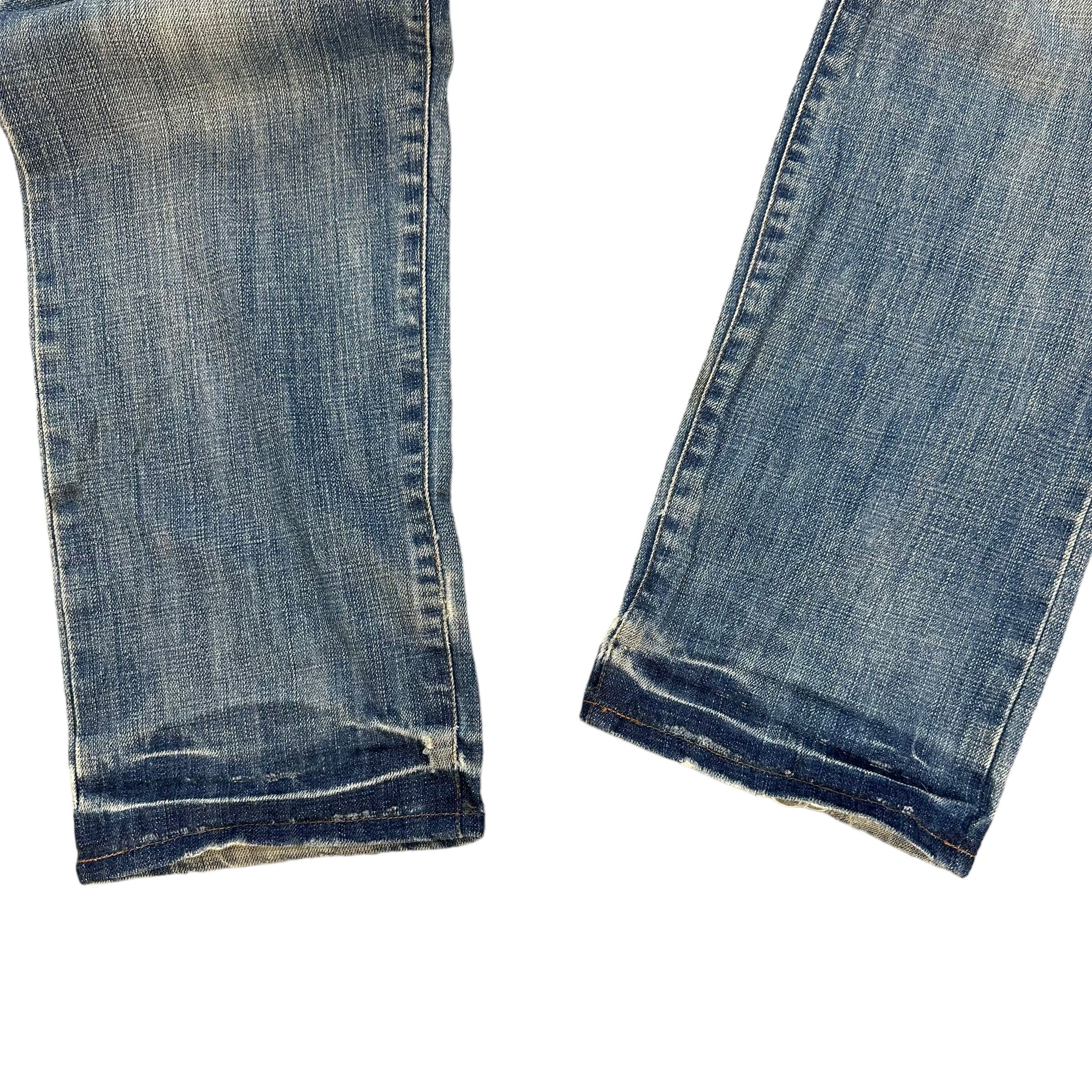Global Work GLOBAL WORK TRASHED SELVEDGE DENIM PANT #8848-031 Size US 29 - 6 Thumbnail
