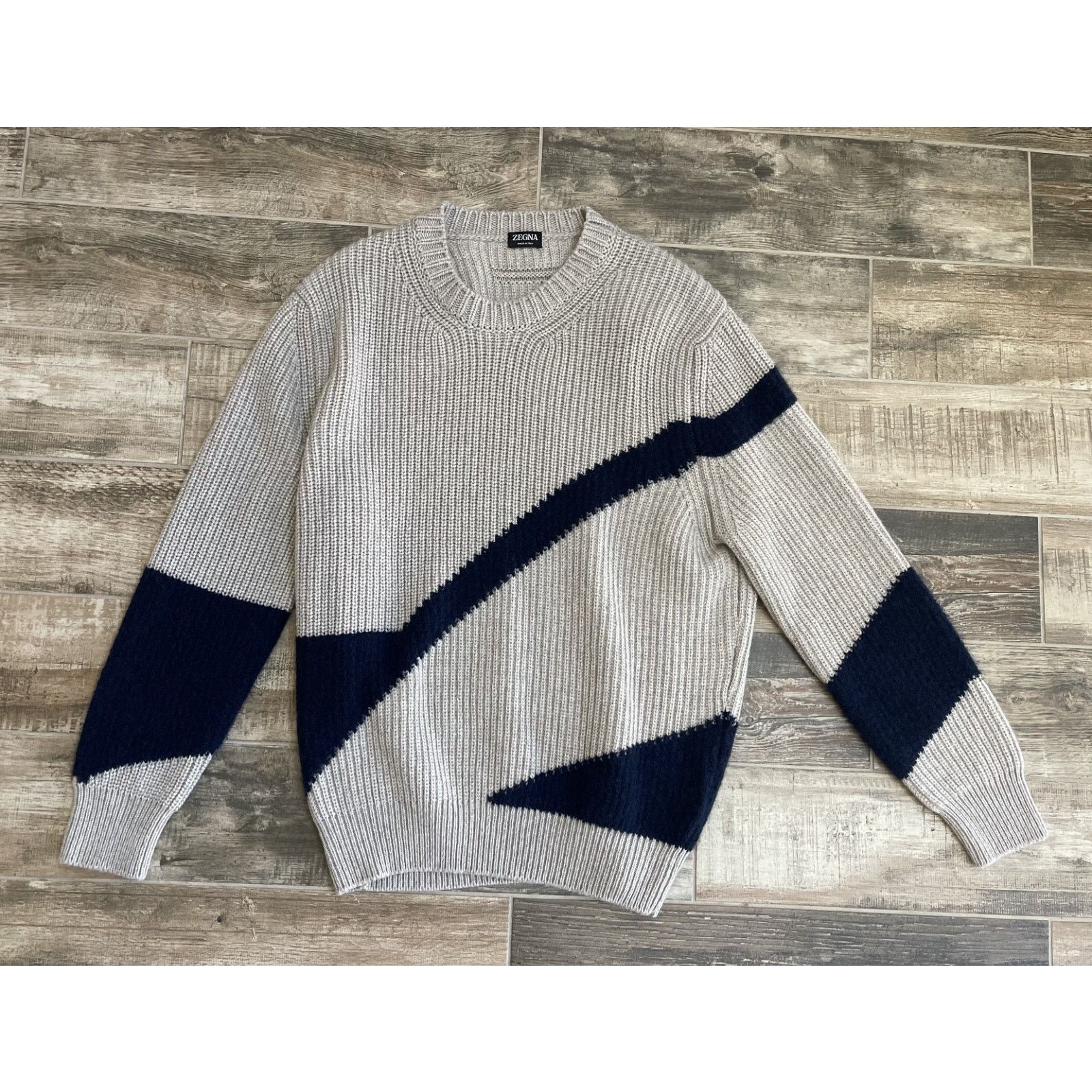 Ermenegildo Zegna $3,250 NWT Ermenegildo ZEGNA Brown Cashmere Sweater 54(XL) Size US XL / EU 56 / 4 - 1 Thumbnail