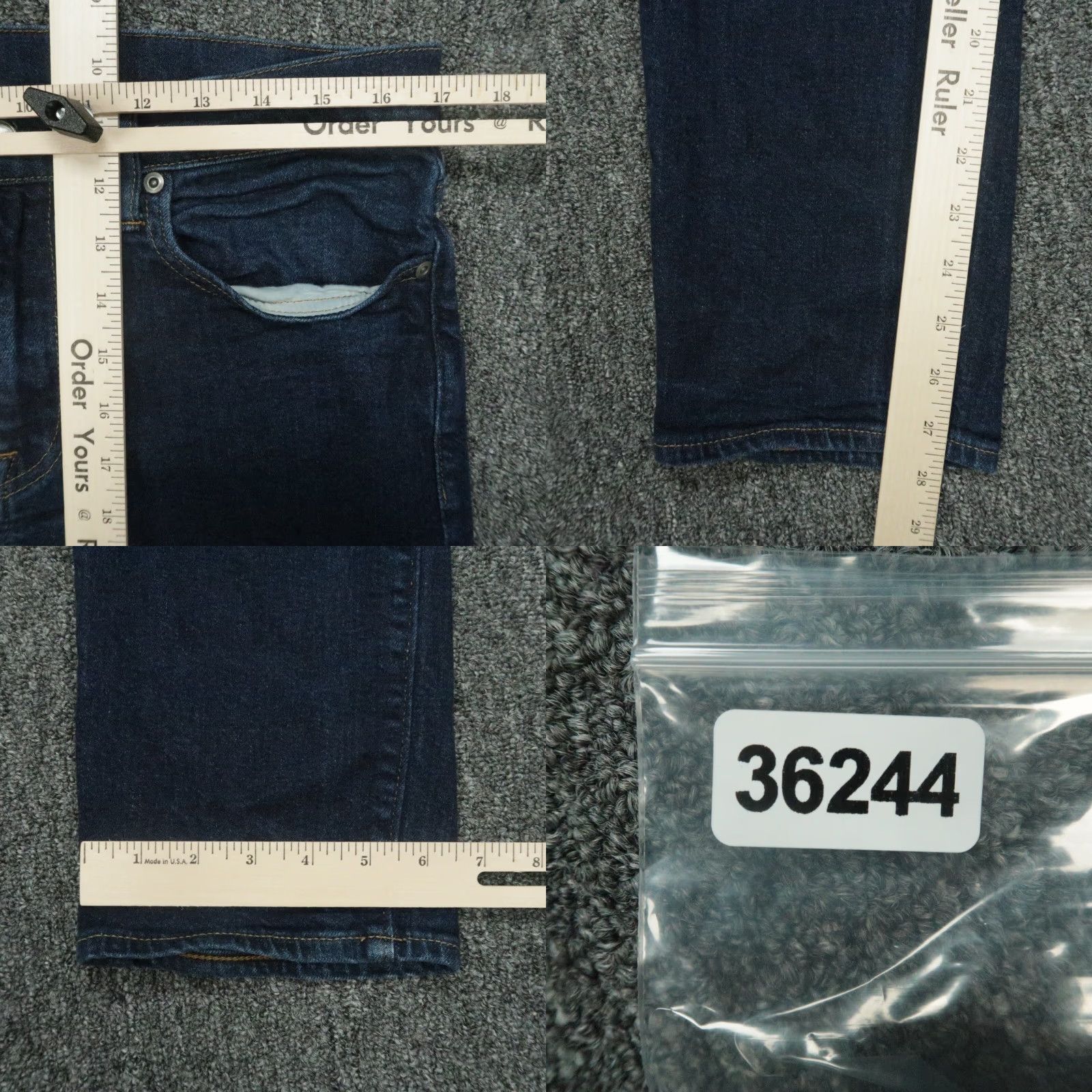 J.Crew J Crew Jeans Mens 34x28 Blue 484 Stretch Slim Straight Denim 5-Pocket Button Zip Belt Loops Regular Size Type Jeans Mens Blue Size US 32 / EU 48 - 8 Thumbnail