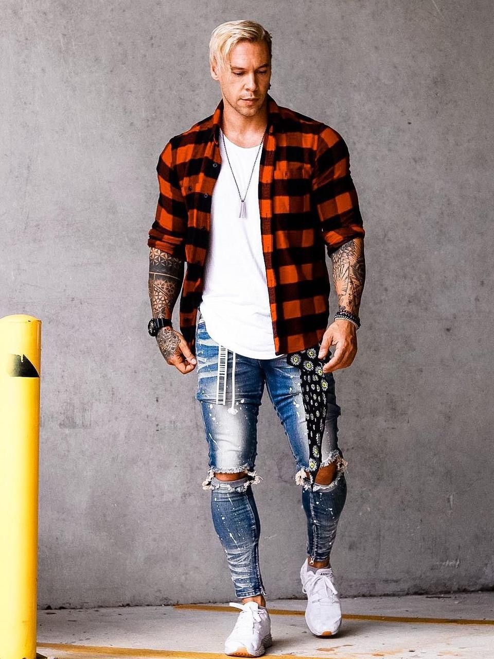 Other Size Up Tri-Stretch Distress Whisker Jeans similar to MNML Size US 32 / EU 48 - 1 Thumbnail