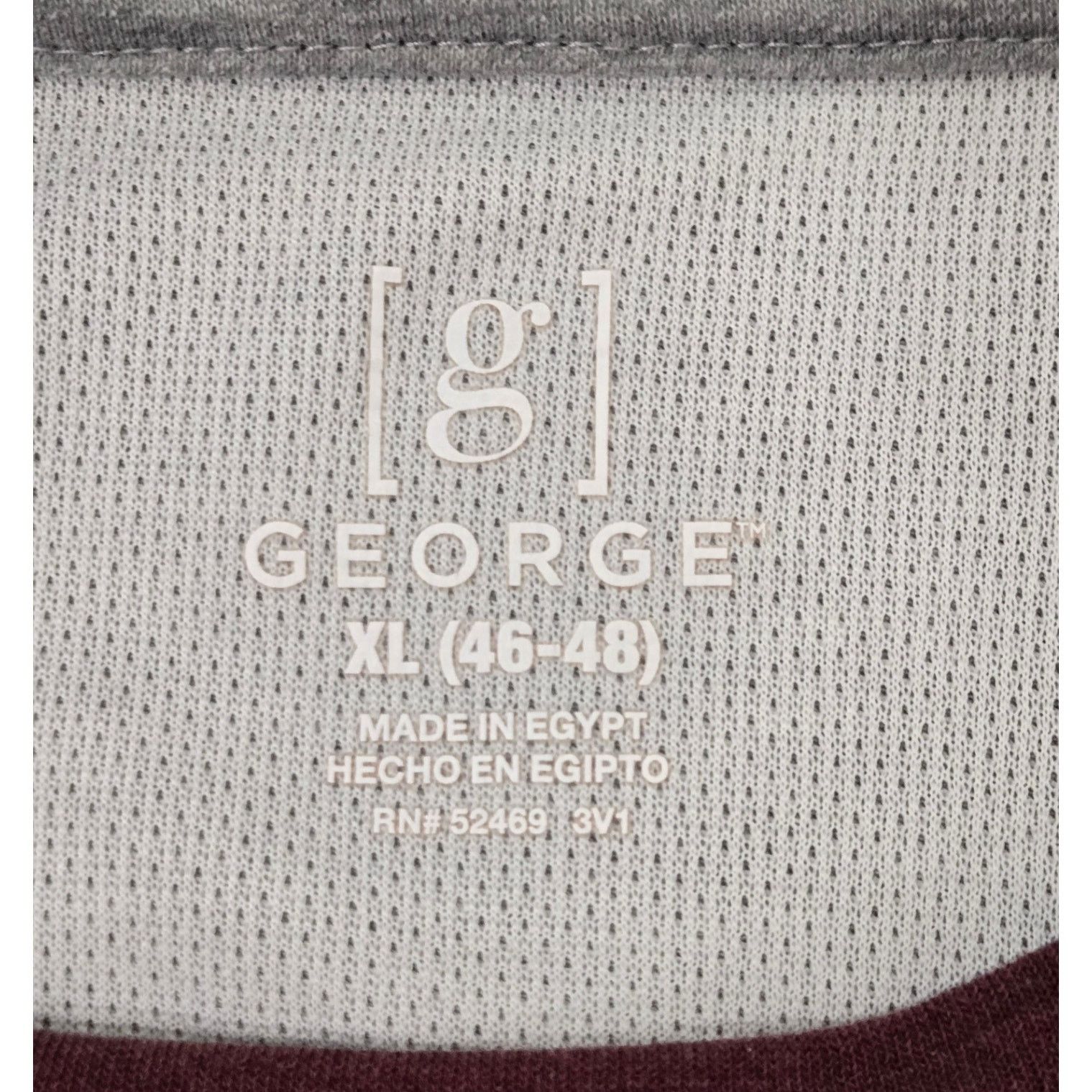 George George Gray Burgundy Raglan Short Sleeve Men's Shirt XL Size US XL / EU 56 / 4 - 3 Thumbnail