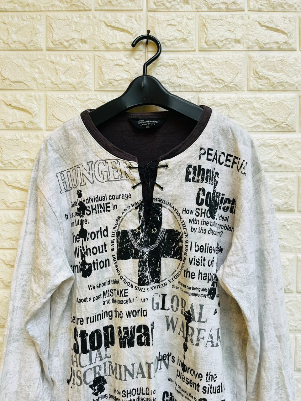 Japanese Brand Vintage Beaumere Stop War Designer Fashion Style Size US L / EU 52-54 / 3 - 3 Thumbnail