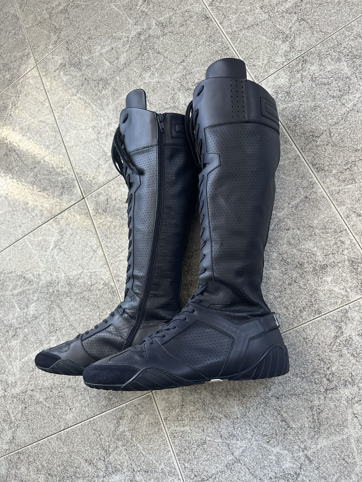 Dior SS 2017 Christian Dior “J’Adior” D-Fence Leather Boots Size US 11 / IT 41 - 11 Thumbnail