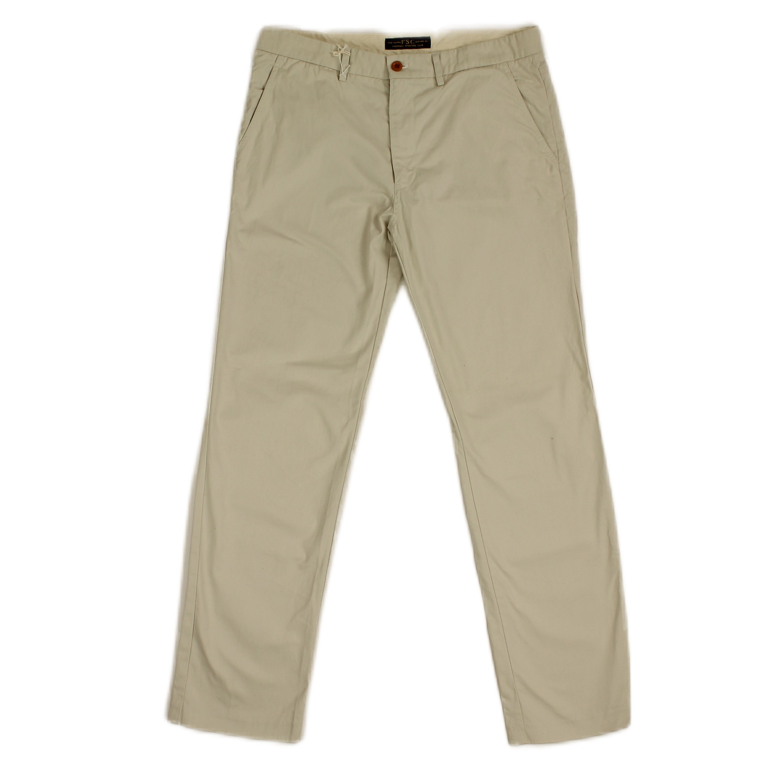 image of Freemans Sporting Club Beige Cotton Pants Size 36, Men's