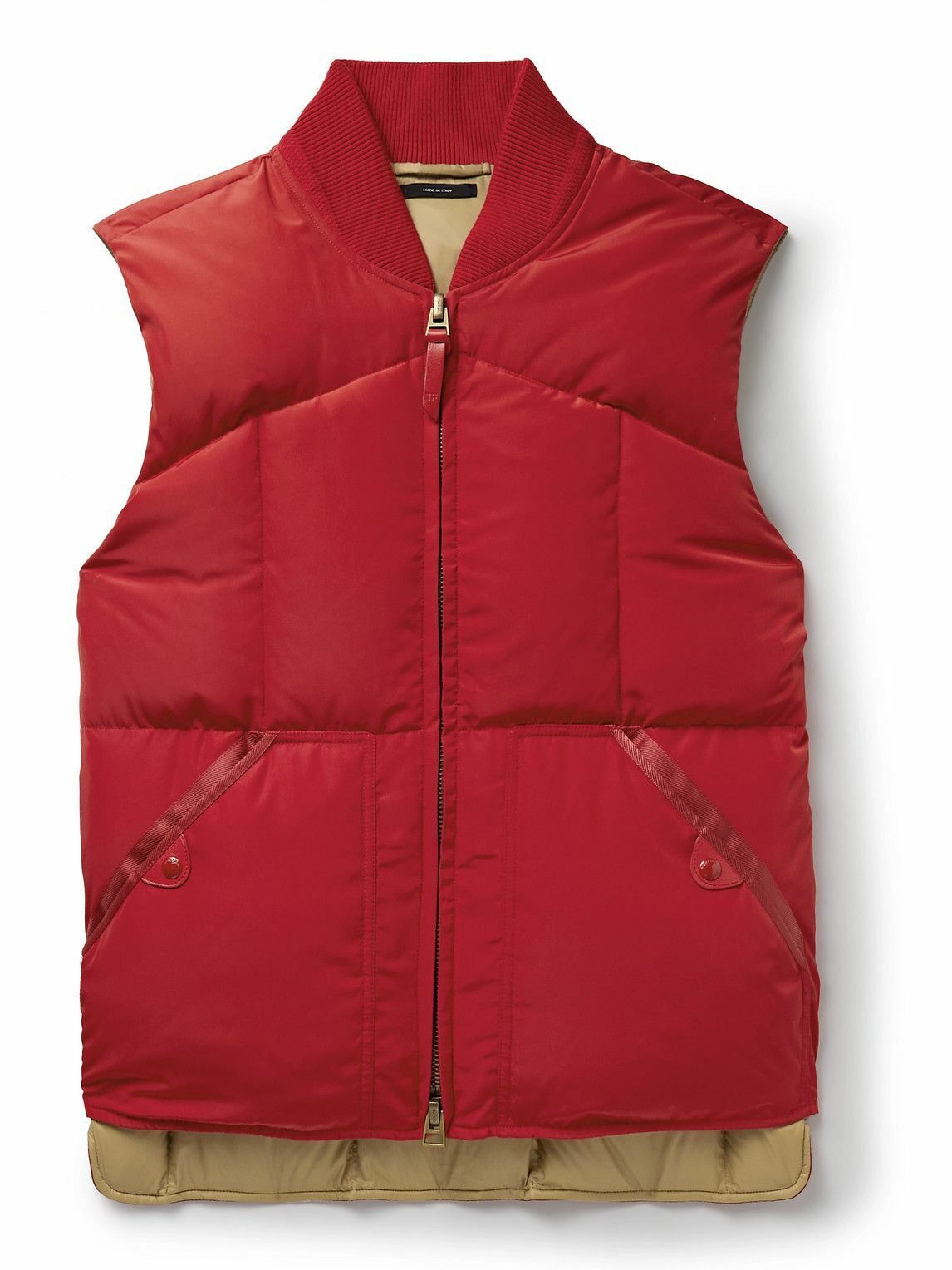 Tom Ford o1w1db10425 OGD003 Down Vest in Red Size US XL / EU 56 / 4 - 1 Thumbnail