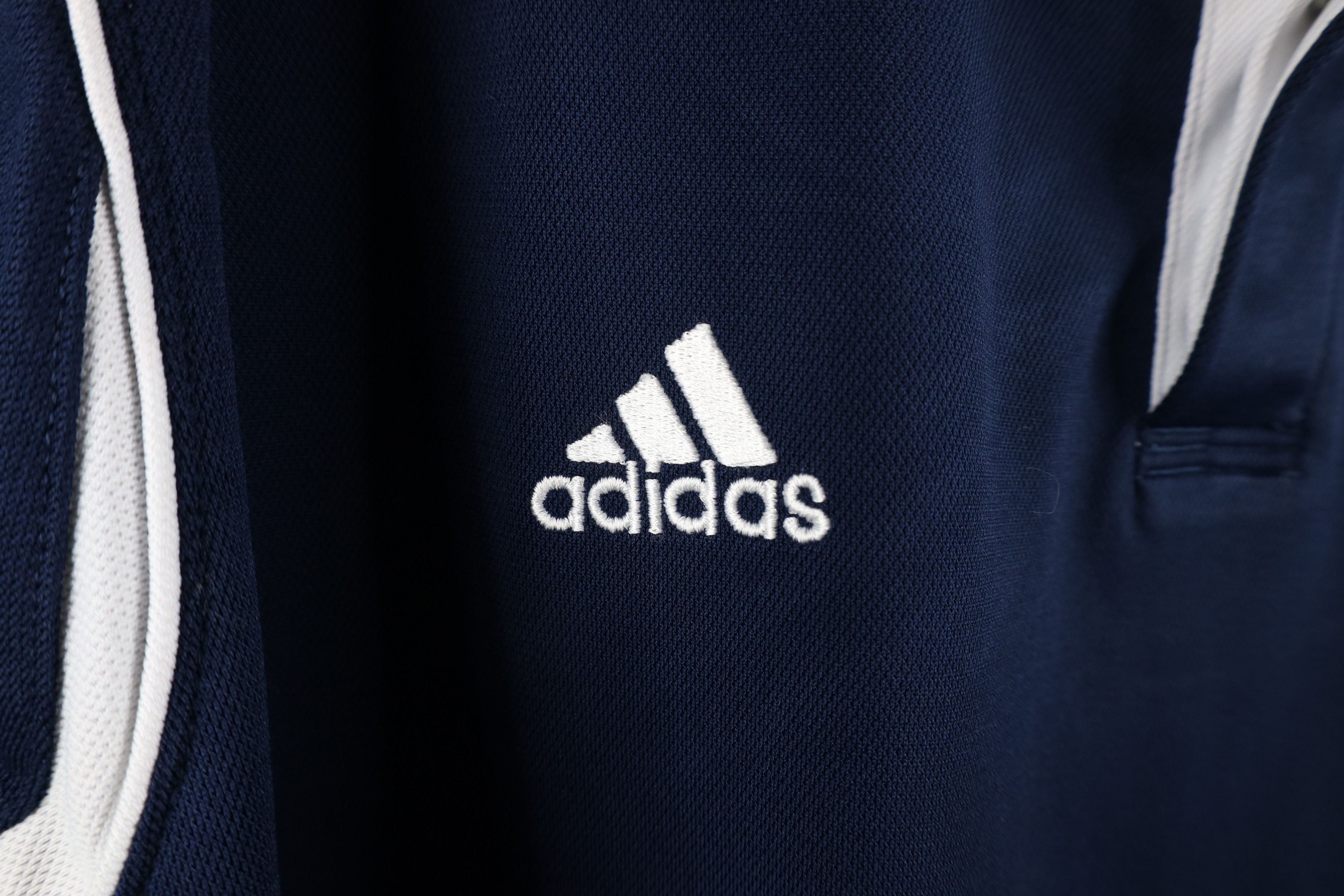 Adidas × Vintage Vintage Adidas University Football Collared Polo Shirt Blue Size US XXL / EU 58 / 5 - 5 Thumbnail