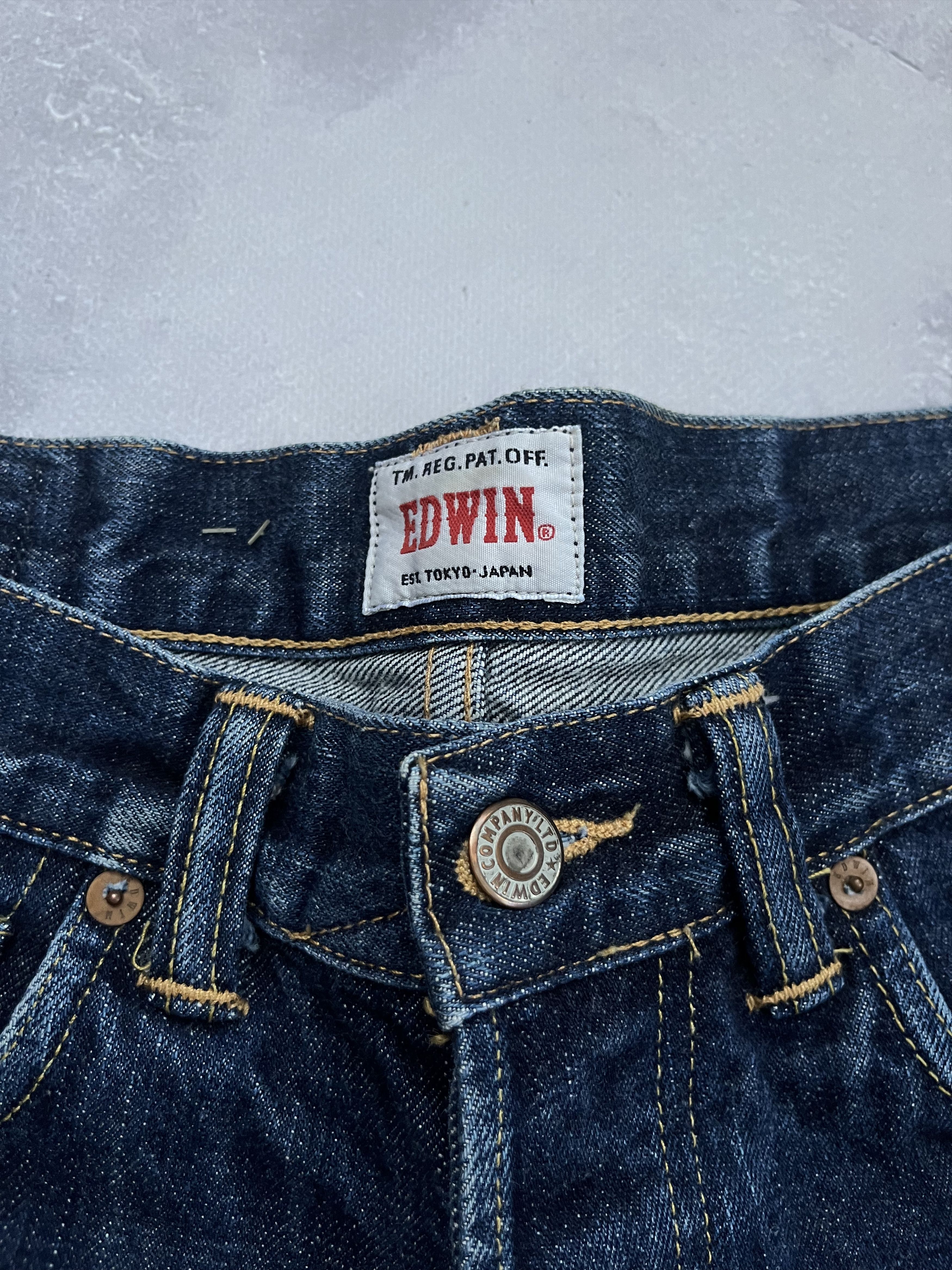 Edwin Vintage Edwin Selvedge Jeans Ed-71 Silm Fit Size 28x32 Blue Size US 28 / EU 44 - 10 Thumbnail