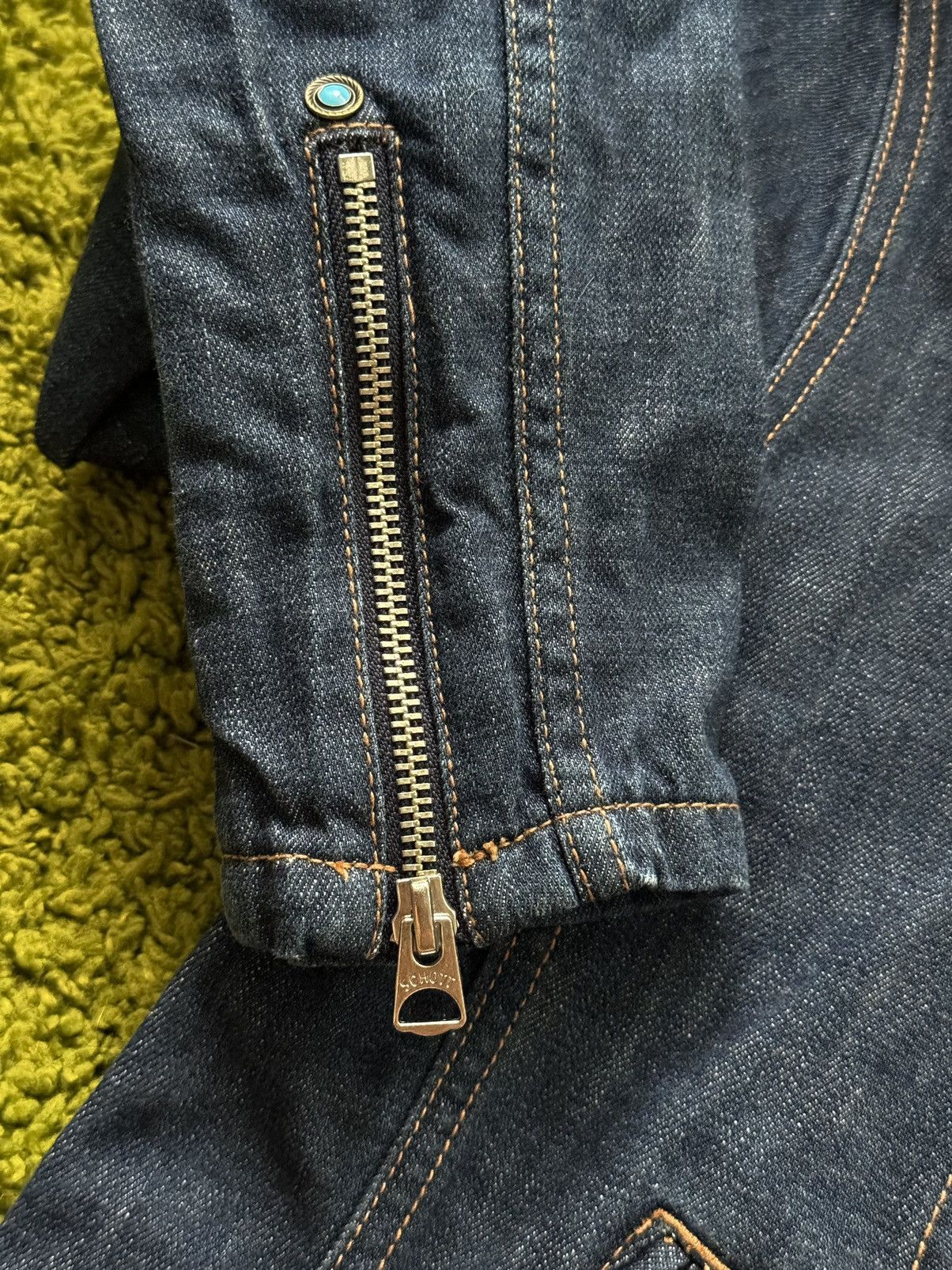 Designer × Schott Schott Perfecto denim biker jacket Size M / US 6-8 / IT 42-44 - 7 Thumbnail