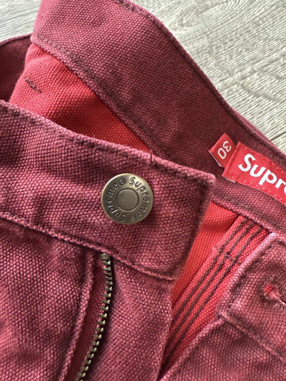 Supreme Supreme double knees workpants burgundy Size US 30 / EU 46 - 5 Thumbnail