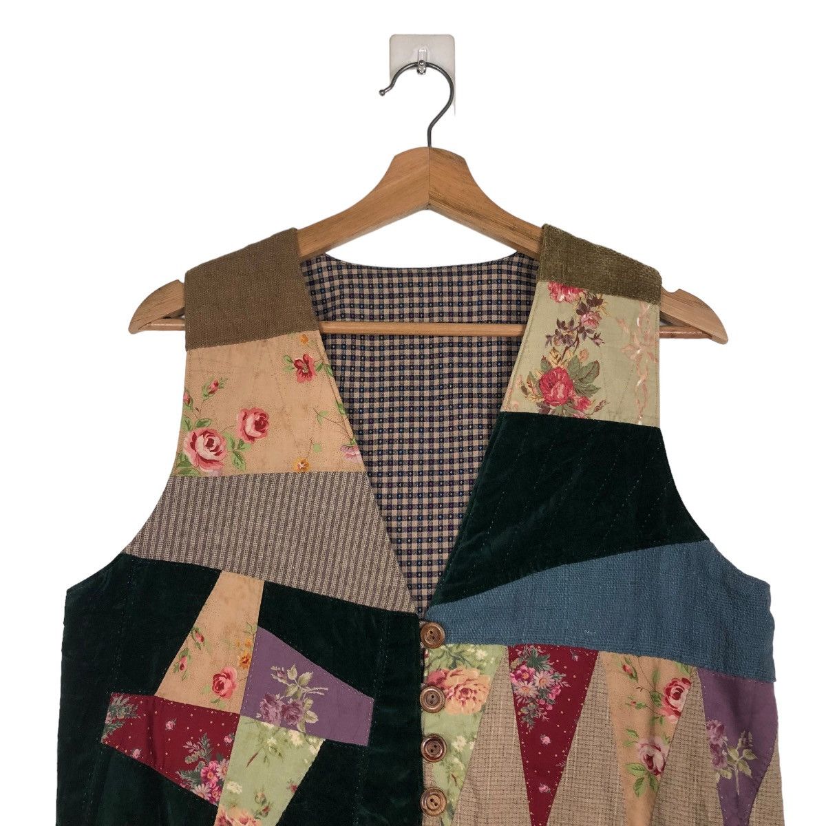 Japanese Brand 🔥VINTAGE VEST PATCHWORK DESIGN RARE ISSEY MIYAKE STYLE Size US S / EU 44-46 / 1 - 5 Thumbnail