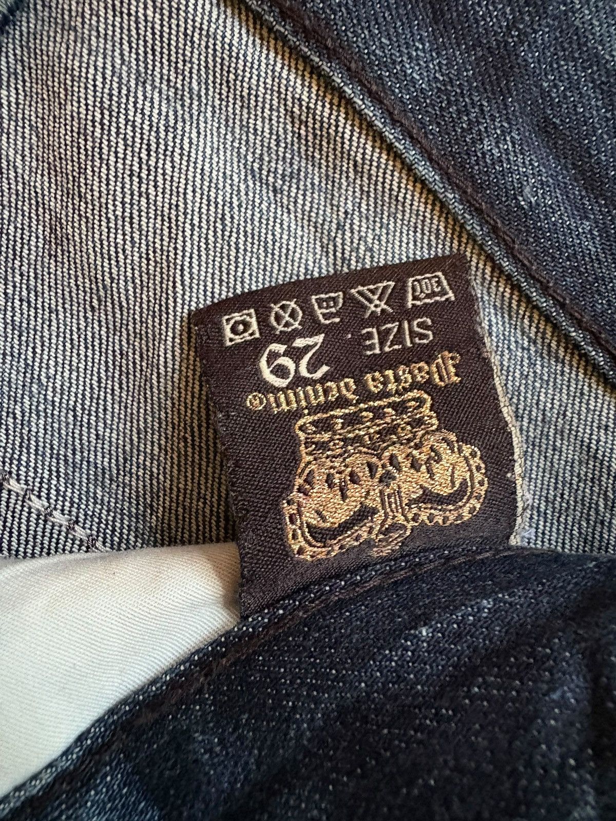 Japanese Brand × Seditionaries Vintage Japanese Brand Mud Wash Skull Embroidered Jeans Size US 31 - 10 Thumbnail