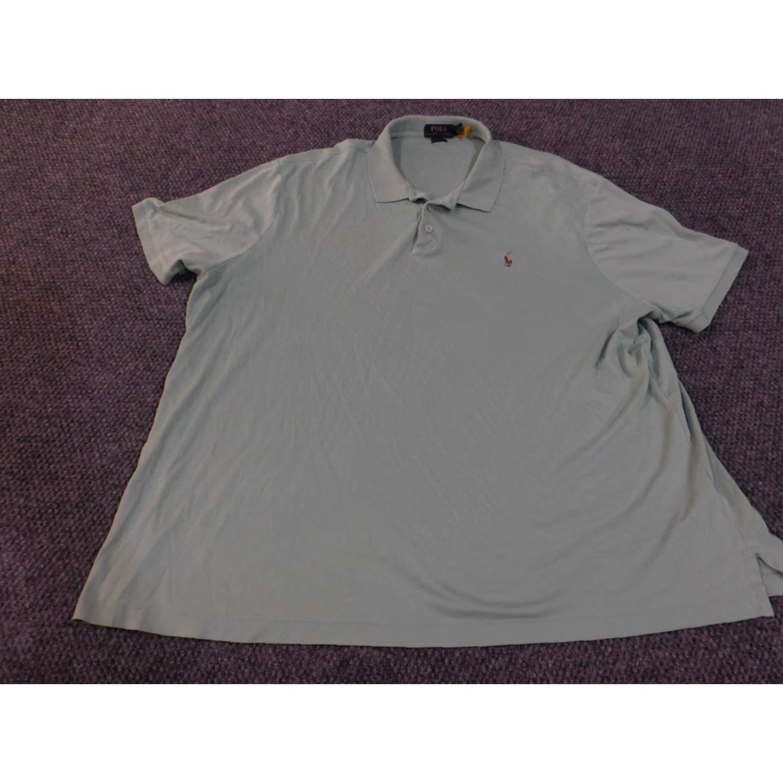 Polo Ralph Lauren Polo Ralph Lauren Polo Shirt Mens 2XL Green Classic Fit Short Sleeve Collared Cotton Knit Logo Preppy Casual Stars Vintage No Size US XXL / EU 58 / 5 - 3 Thumbnail
