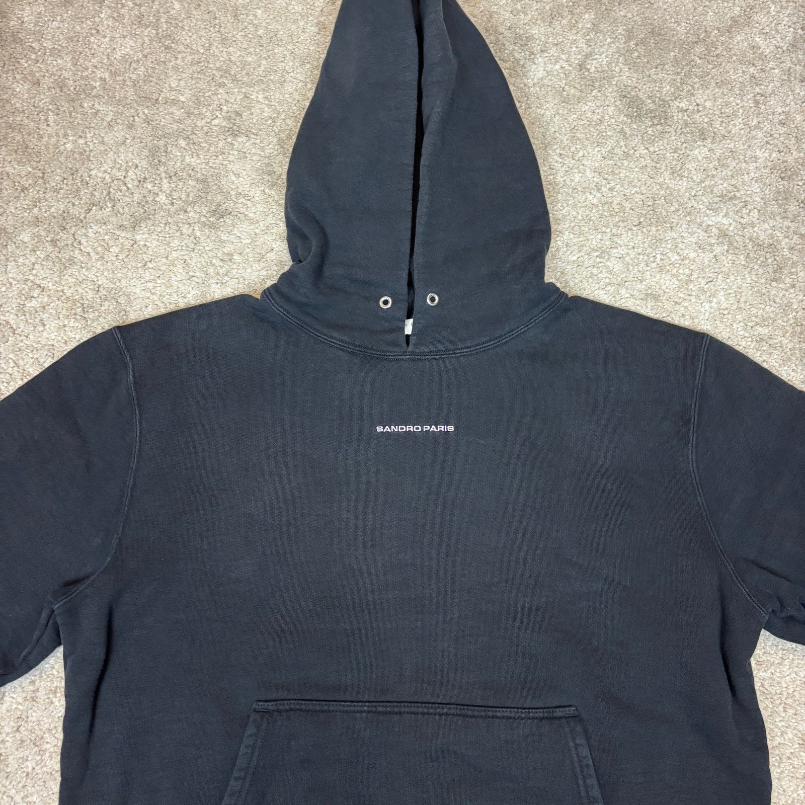 Sandro Sandro Paris Embroidered Logo Hoodie Women's XL Quiet Luxury Size XL / US 12-14 / IT 48-50 - 2 Thumbnail