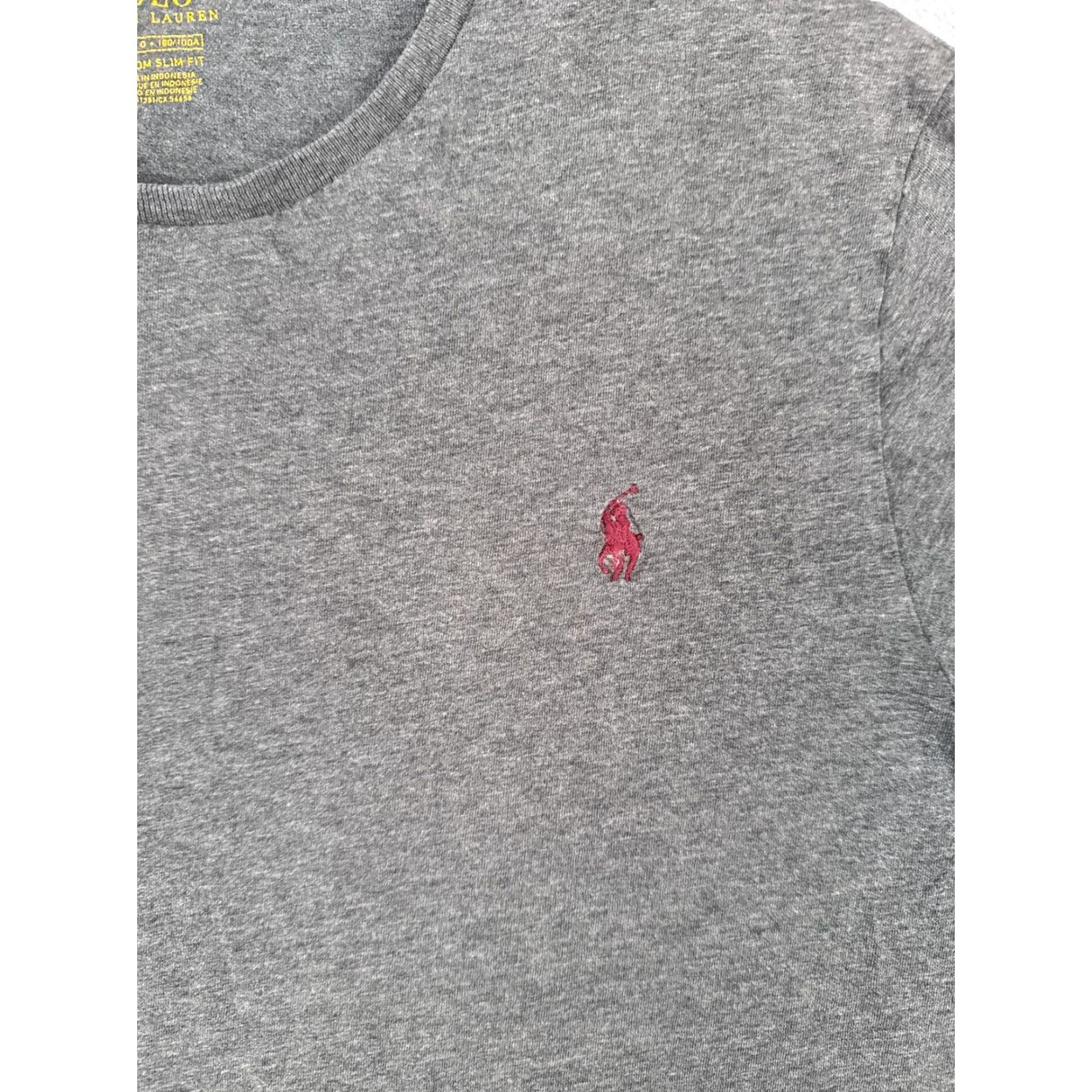 Ralph Lauren Polo Ralph Lauren Shirt Gray Cotton Crew Neck Short Sleeve Adult Large Slim Fit Outdoor Mens Size US L / EU 52-54 / 3 - 7 Thumbnail